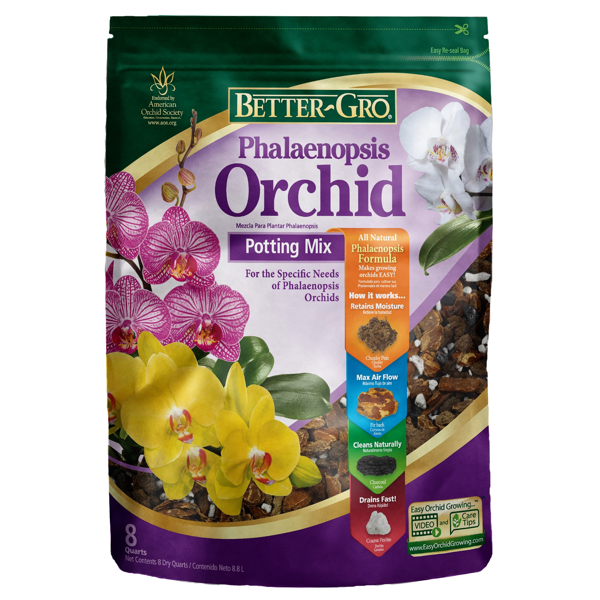 Better Gro 8QT Phalaenopsis Mix — priced per each; minimum 9; multiples of 9