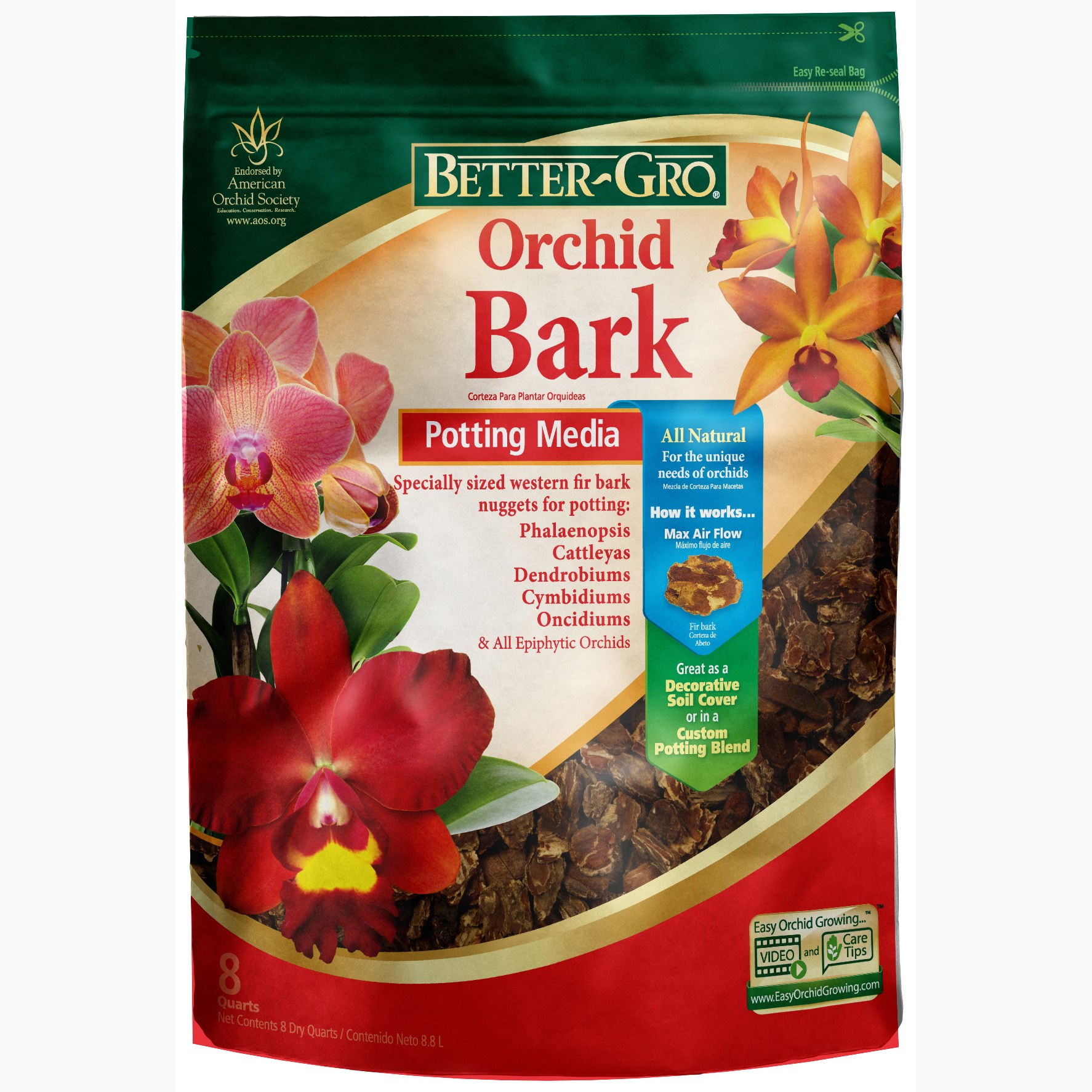 Better Gro 8QT Orchid Bark — priced per each; minimum 9; multiples of 9
