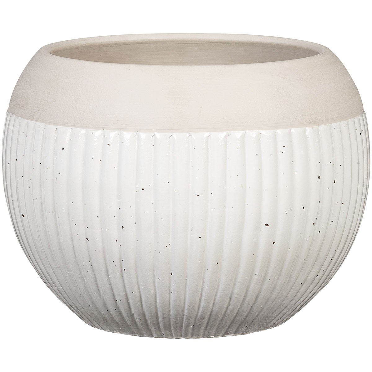 Scheurich 6.25" 719/16 Planter Bola Linea Blanco — priced per each; minimum 4; multiples of 4