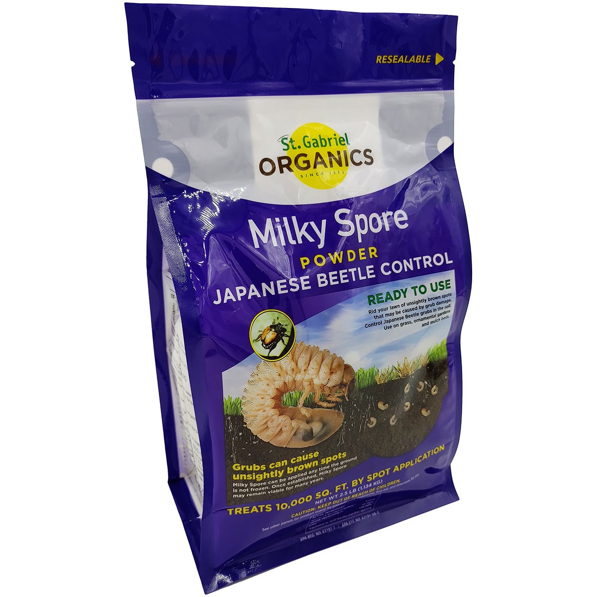 St Gabriel 40oz Milky Spore 1/4 Acre Powder RTU — priced per each; minimum 6; multiples of 6