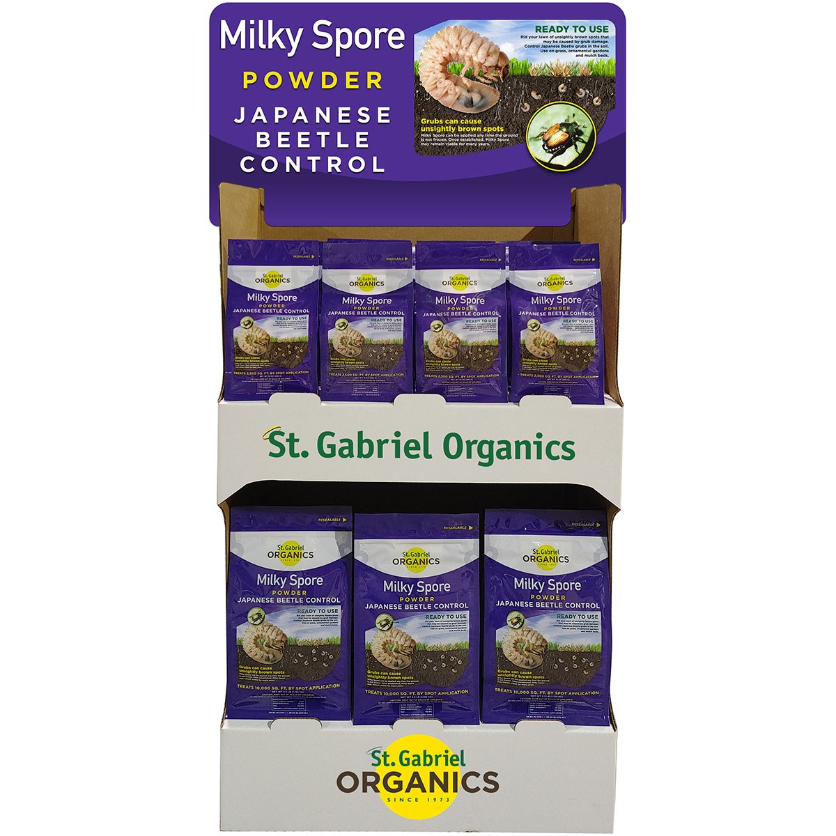 St Gabriel 18pc Combo Milk Spore Powder Display (12) 10oz & (6) 40oz