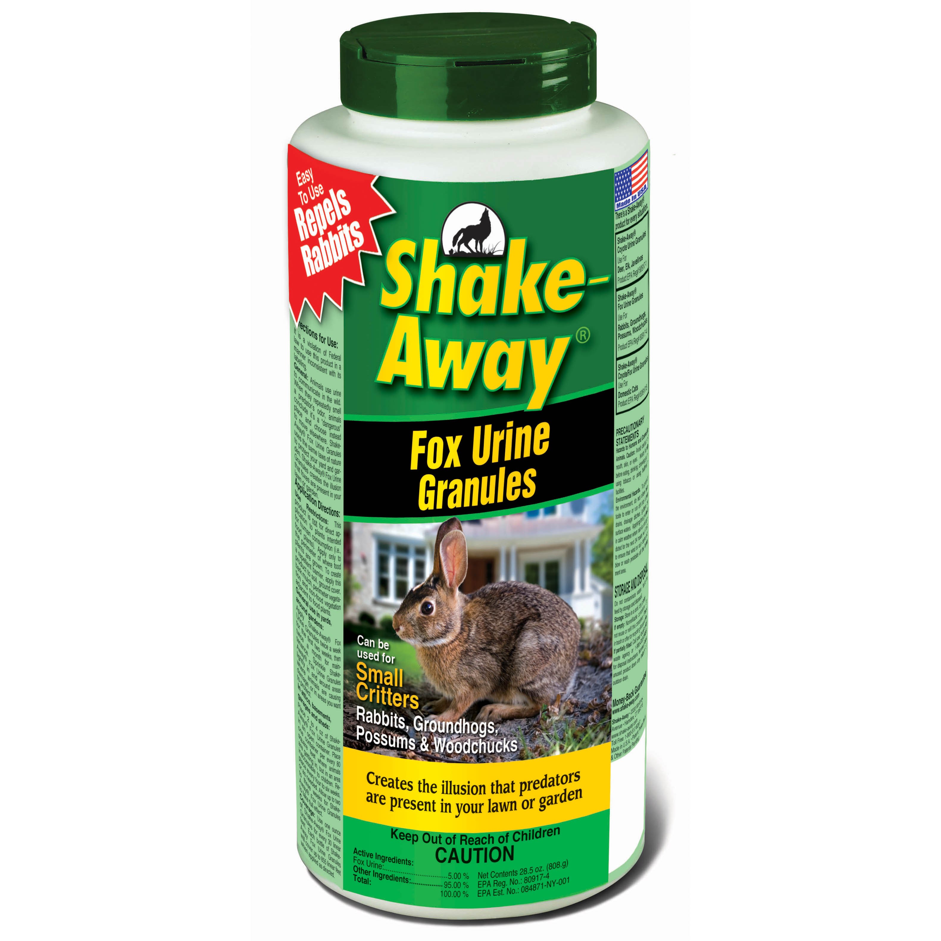 Shake Away 28.5oz Fox Urine Granules Critter Repellent — priced per each; minimum 12; multiples of 12