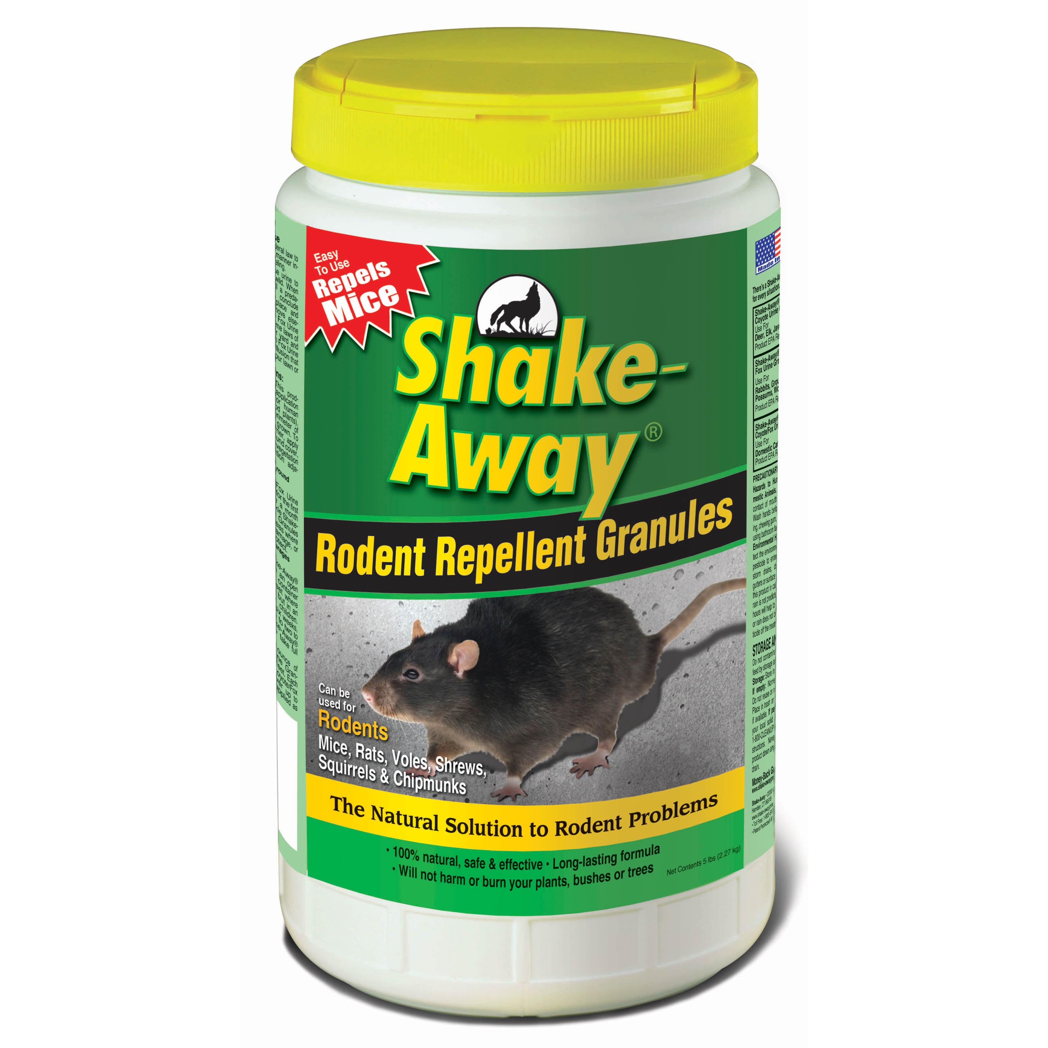 Shake Away 5# Rodent Repellent Granules — priced per each; minimum 6; multiples of 6
