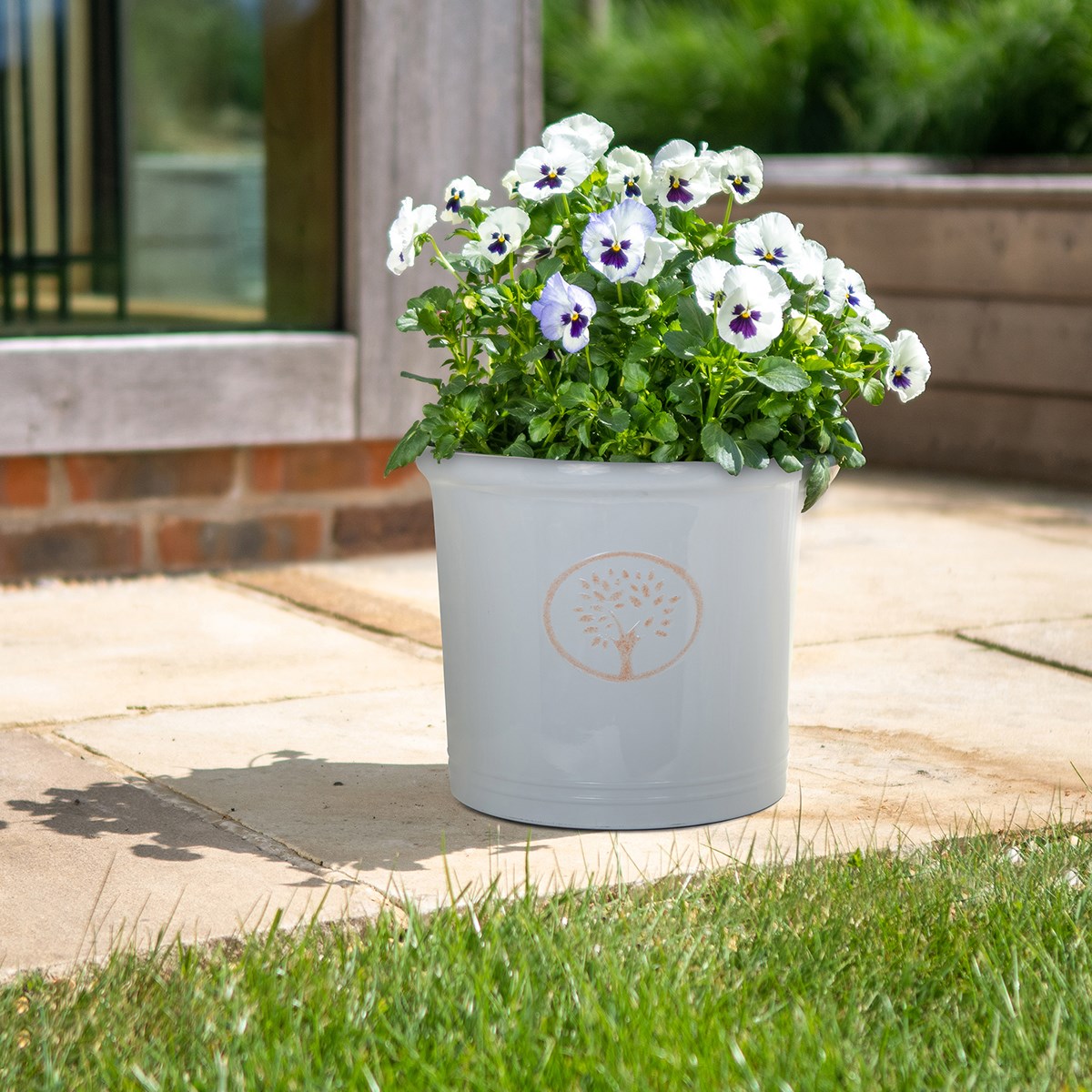 Sun Ceramica 12" Cotswold Cylinder Grey - Image 2