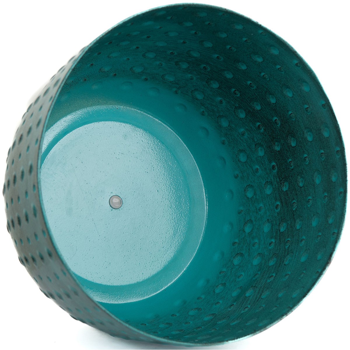 Sun Ceramica 12" San Miguel Metal Pot Aqua - Image 2