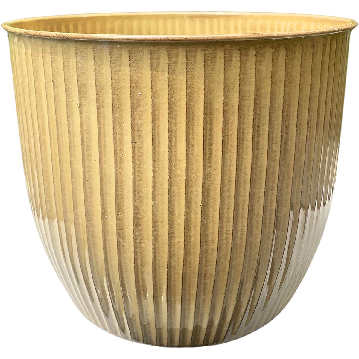 Sun Ceramica 15" San Miguel Metal Pot Red — priced per each; minimum 4; multiples of 4