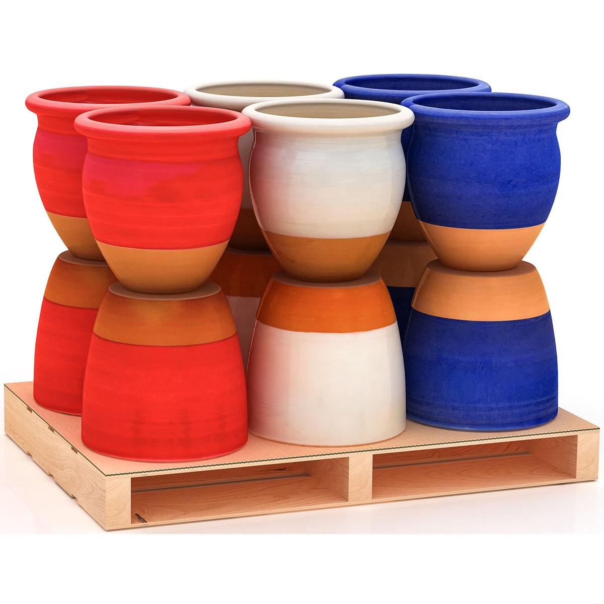 Sun Ceramica 36pc American Pride Planter Assortment