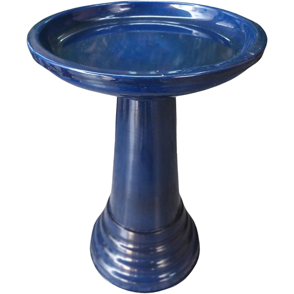 Sun Ceramica 18" Metal Birdbath Blue — priced per each; minimum 2; multiples of 2