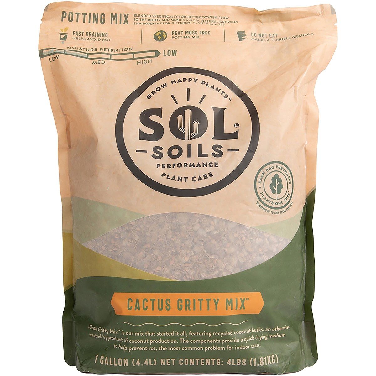 Sol Soils 4qt Cactus Gritty Mix — priced per each; minimum 6; multiples of 6