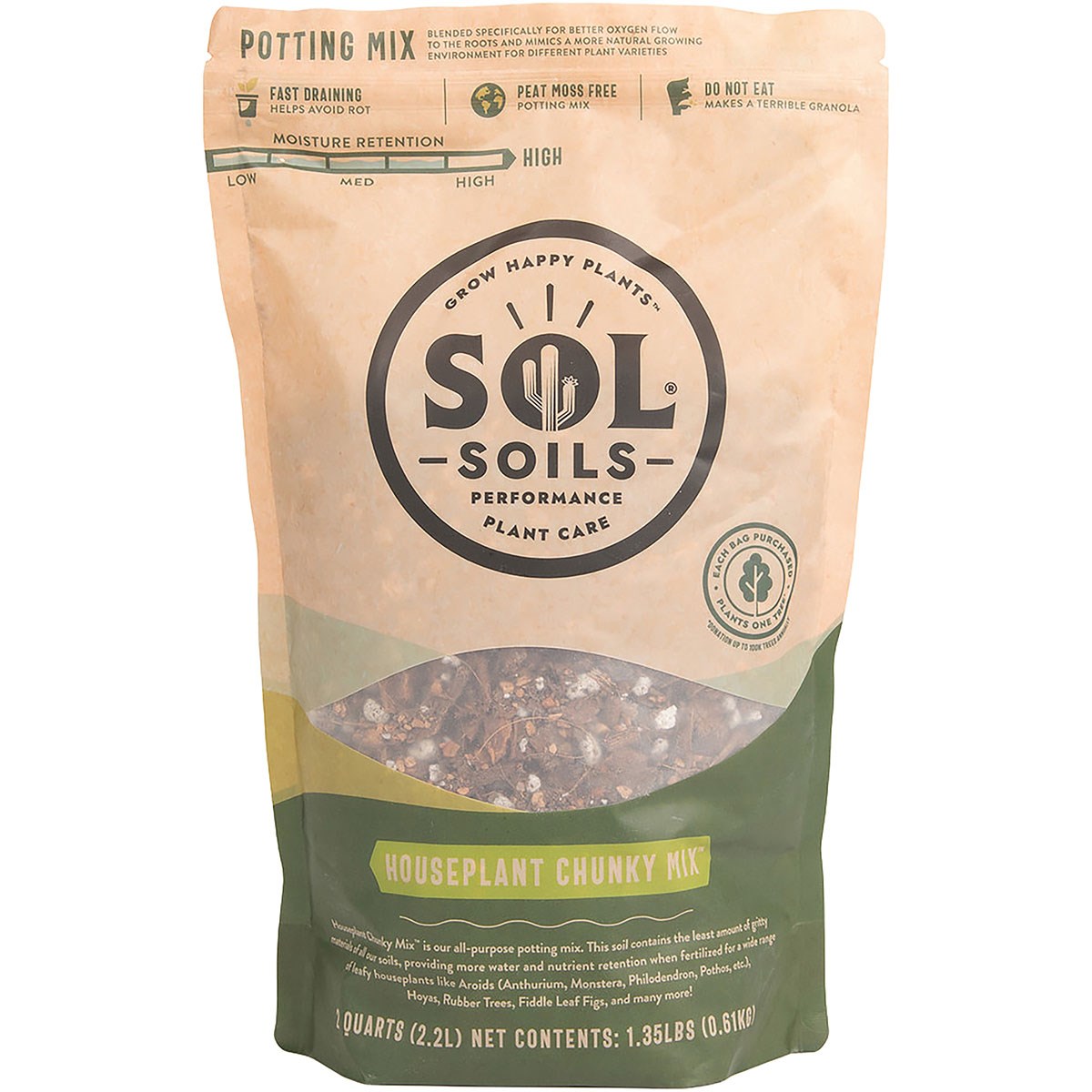 Sol Soils 2qt Houseplant Chunky Mix