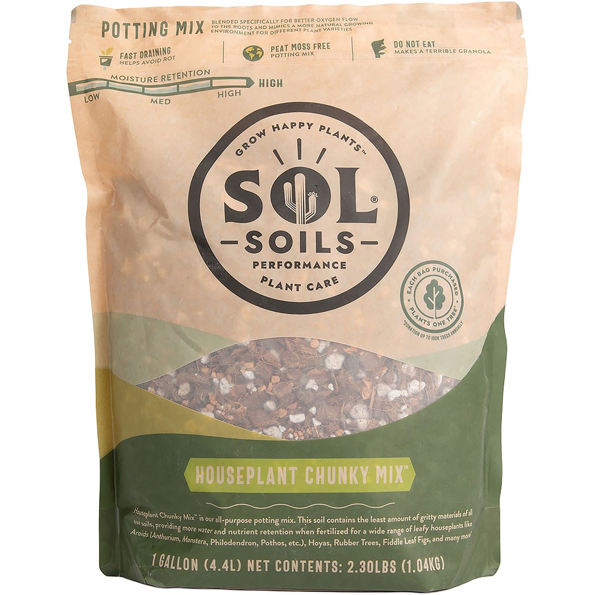 Sol Soils 4qt Houseplant Chunky Mix