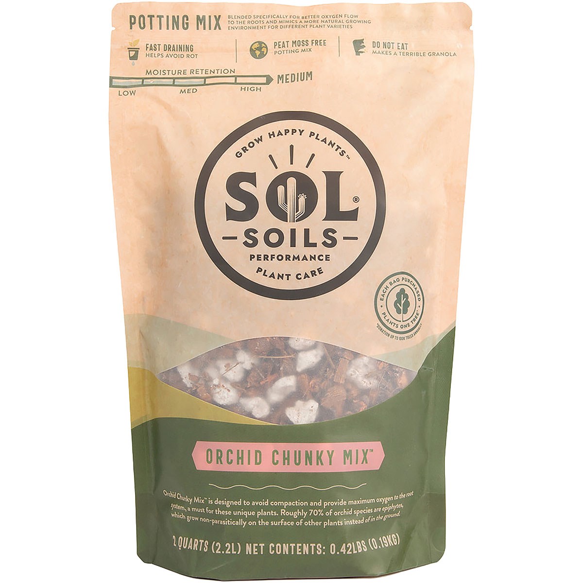 Sol Soils 2qt Orchid Chunky Mix — priced per each; minimum 8; multiples of 8