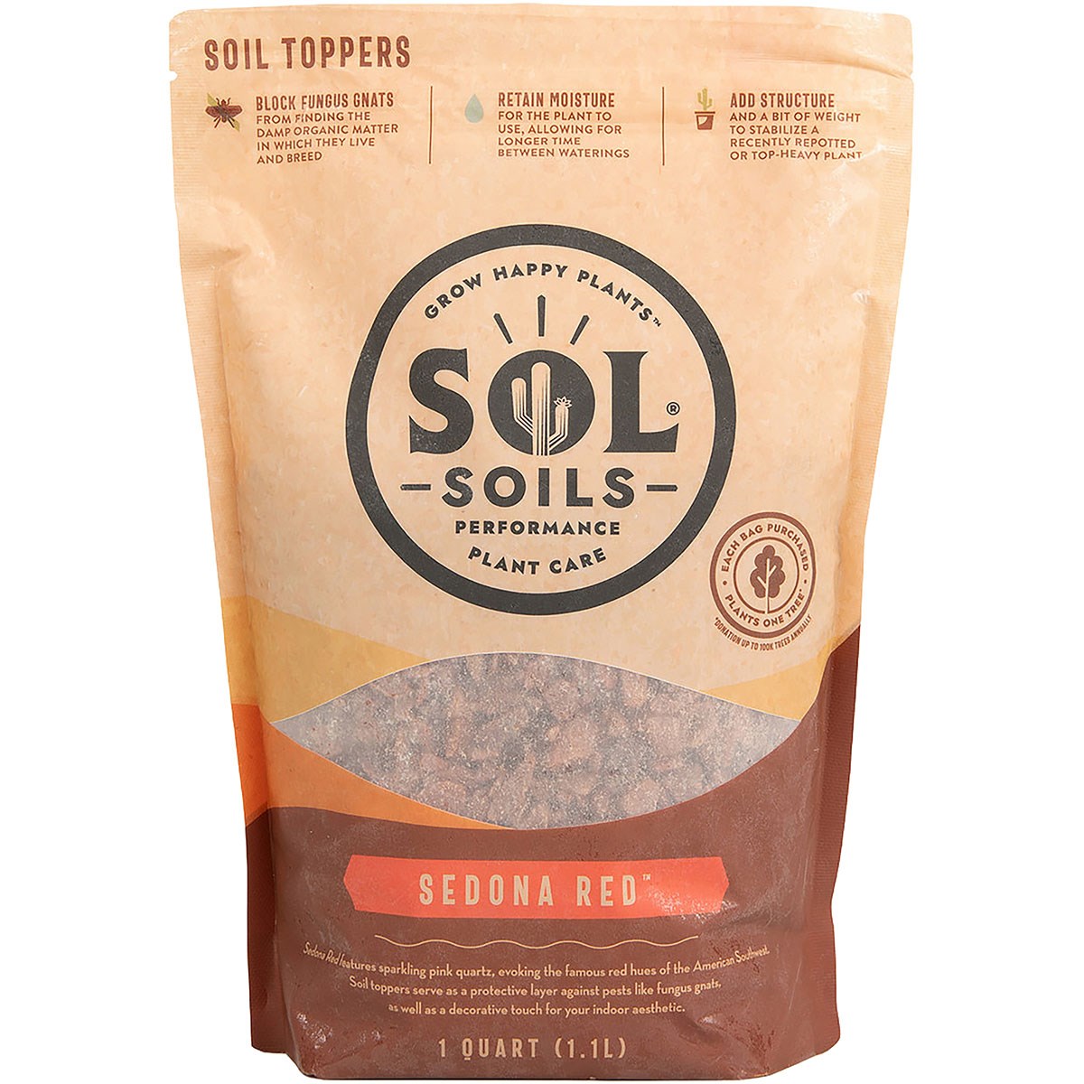 Sol Soils 1qt Topper Sedona Red — priced per each; minimum 8; multiples of 8