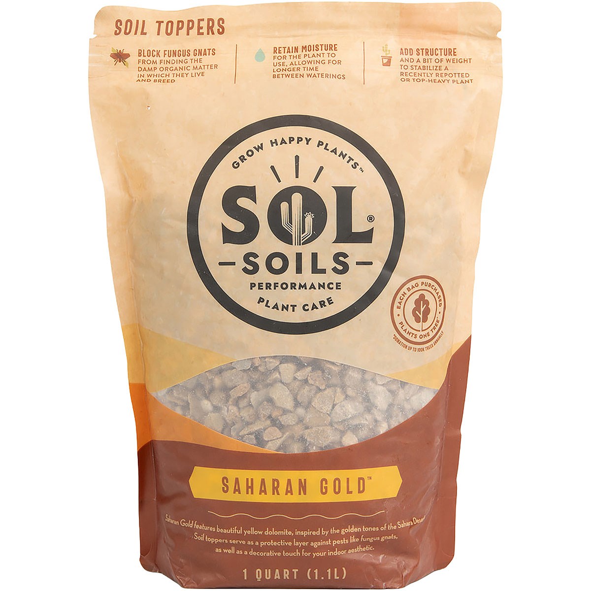 Sol Soils 1qt Topper Saharan Gold — priced per each; minimum 8; multiples of 8