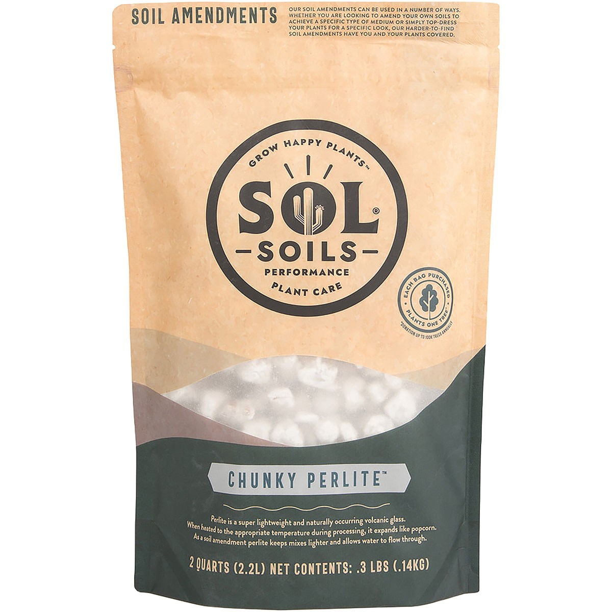 Sol Soils 2qt Chunky Perlite