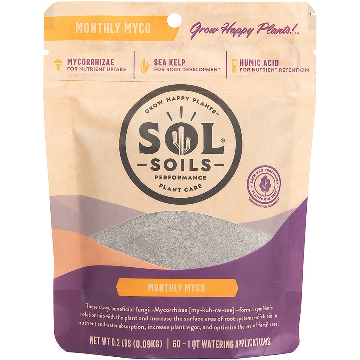 Sol Soils 4oz Biotics Monthly Myco — priced per each; minimum 20; multiples of 20