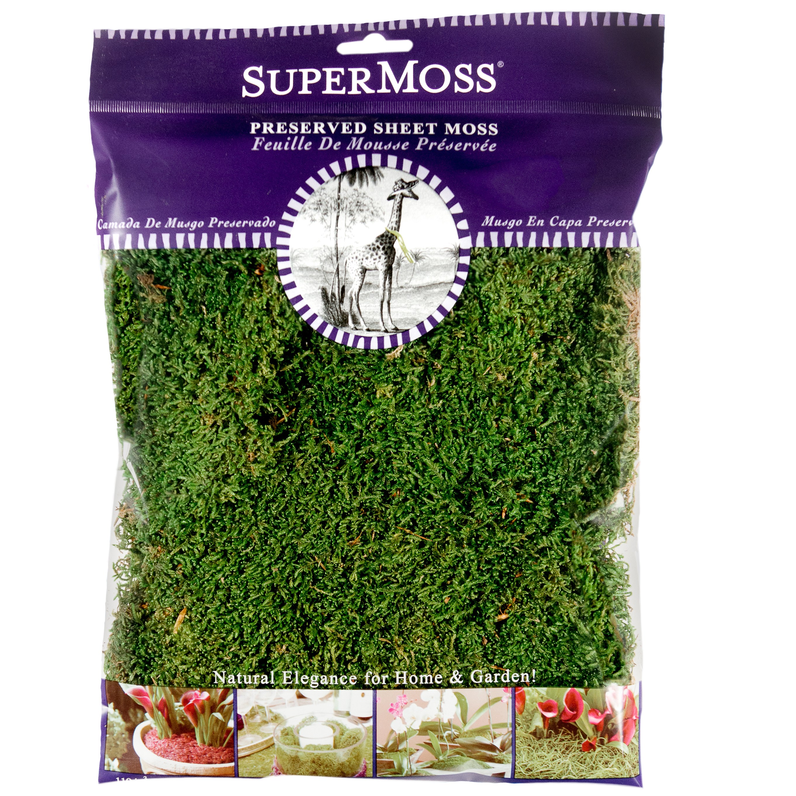SuperMoss 2oz Sheet Moss Fresh Green — priced per each; minimum 12; multiples of 12