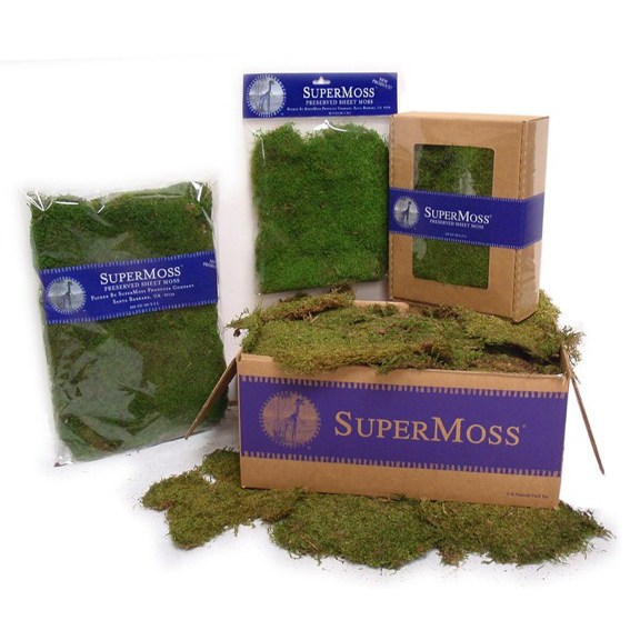SuperMoss 120cu Bag Preserved Sheet Moss Fresh Green — priced per each; minimum 10; multiples of 10