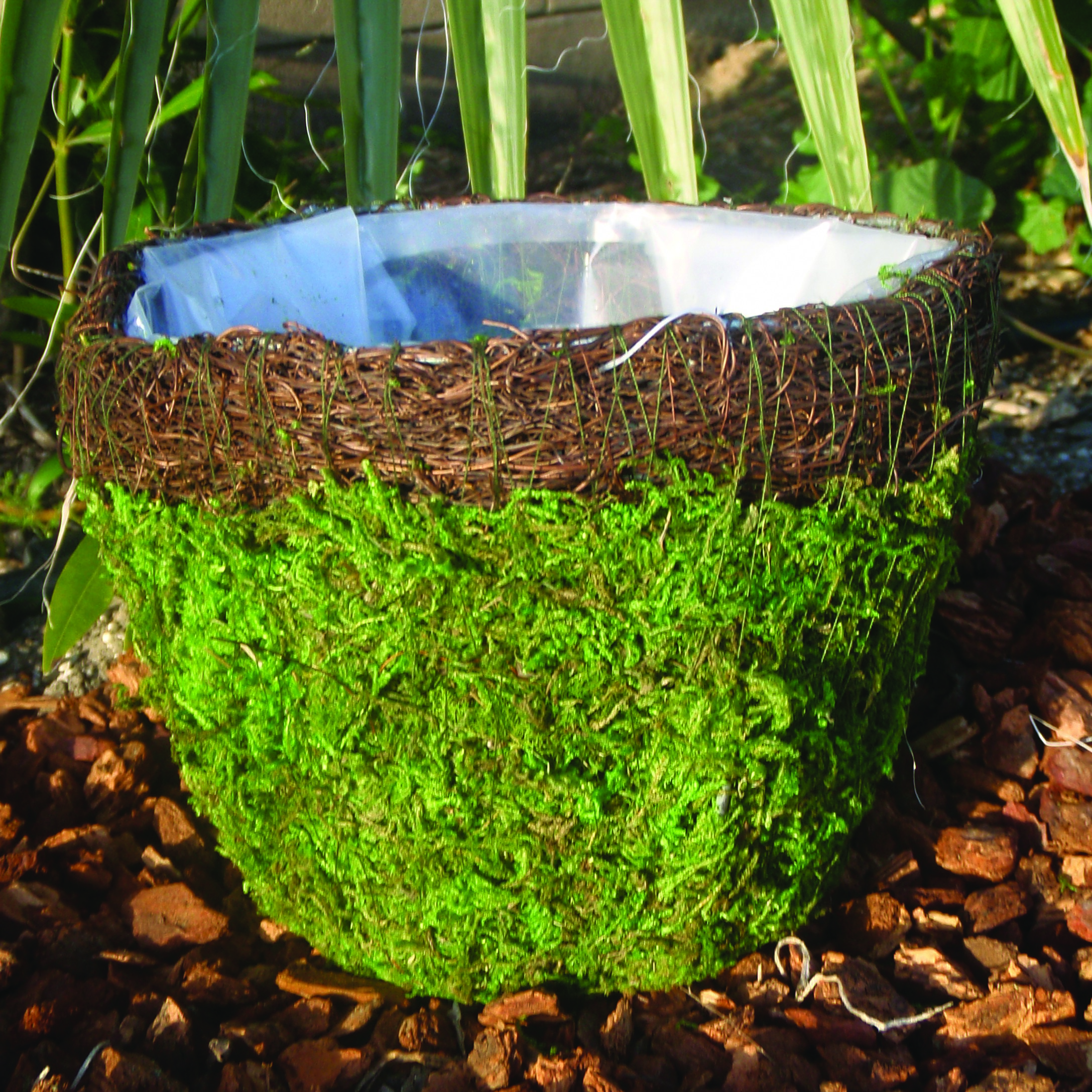 SuperMoss 3pc Set Vineyard Round Moss Deco Baskets