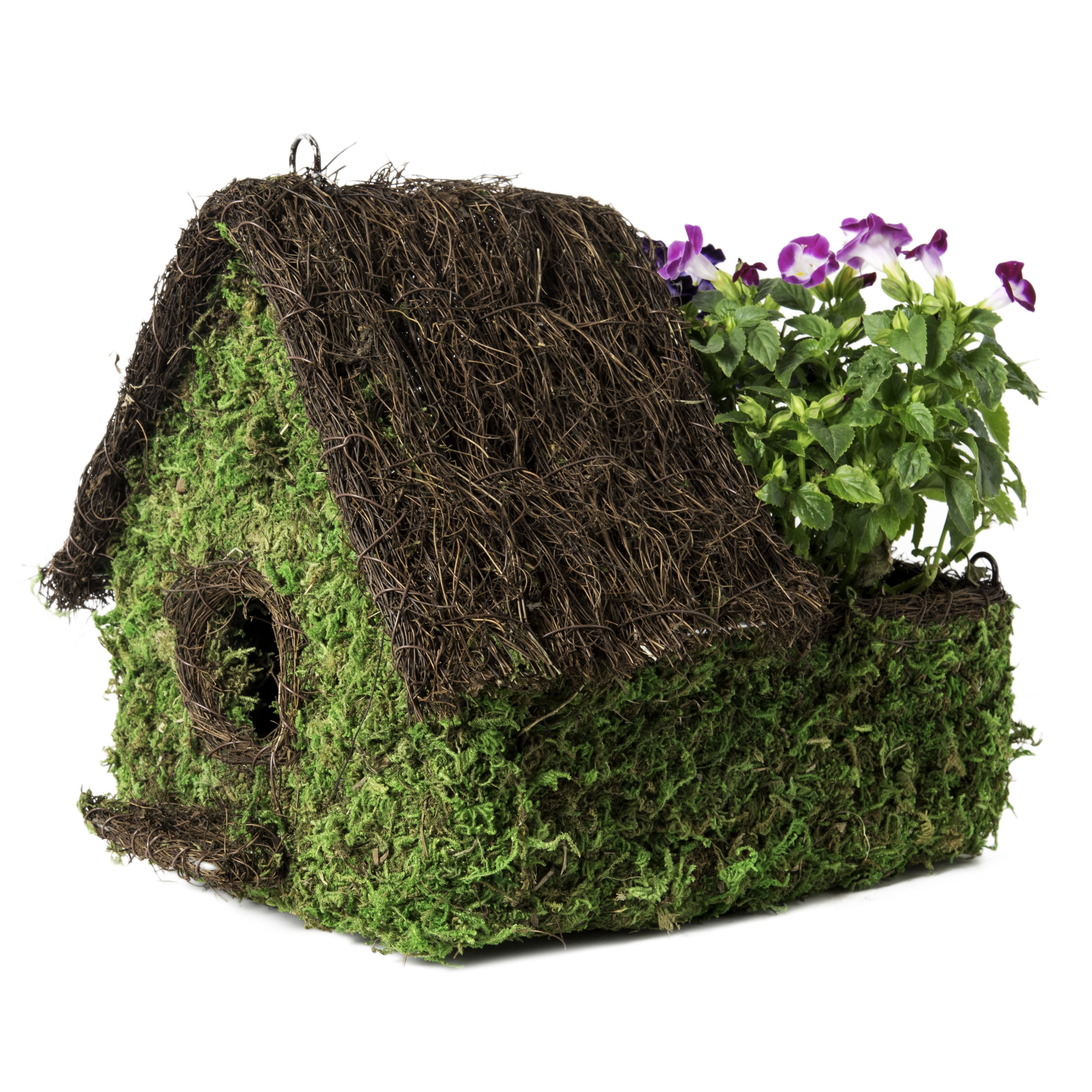 SuperMoss 10.5" Plantable Maison Birdhouse Fresh Green — priced per each; minimum 6; multiples of 6