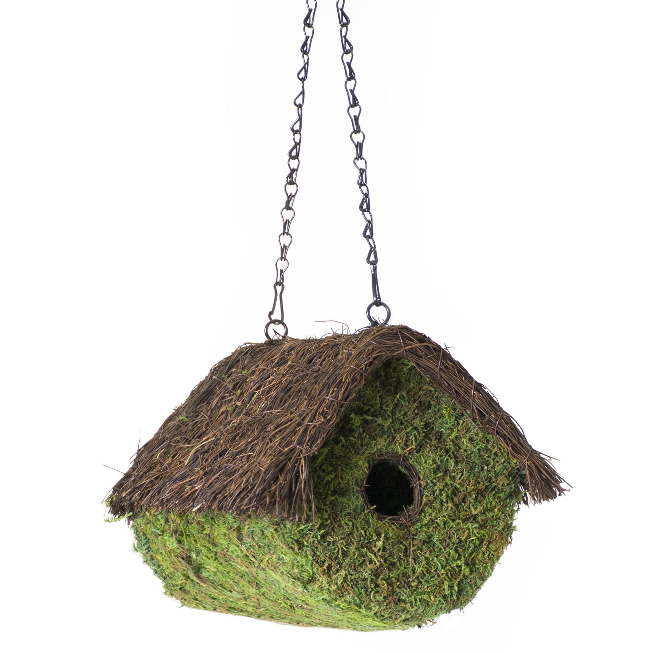 SuperMoss Log Woven Birdhouse Fresh Green — priced per each; minimum 6; multiples of 6