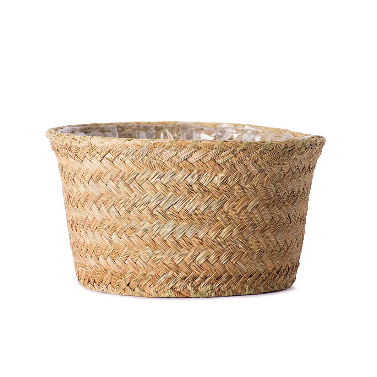 SuperMoss PalmWeave Roseville Basket Large — priced per each; minimum 12; multiples of 12