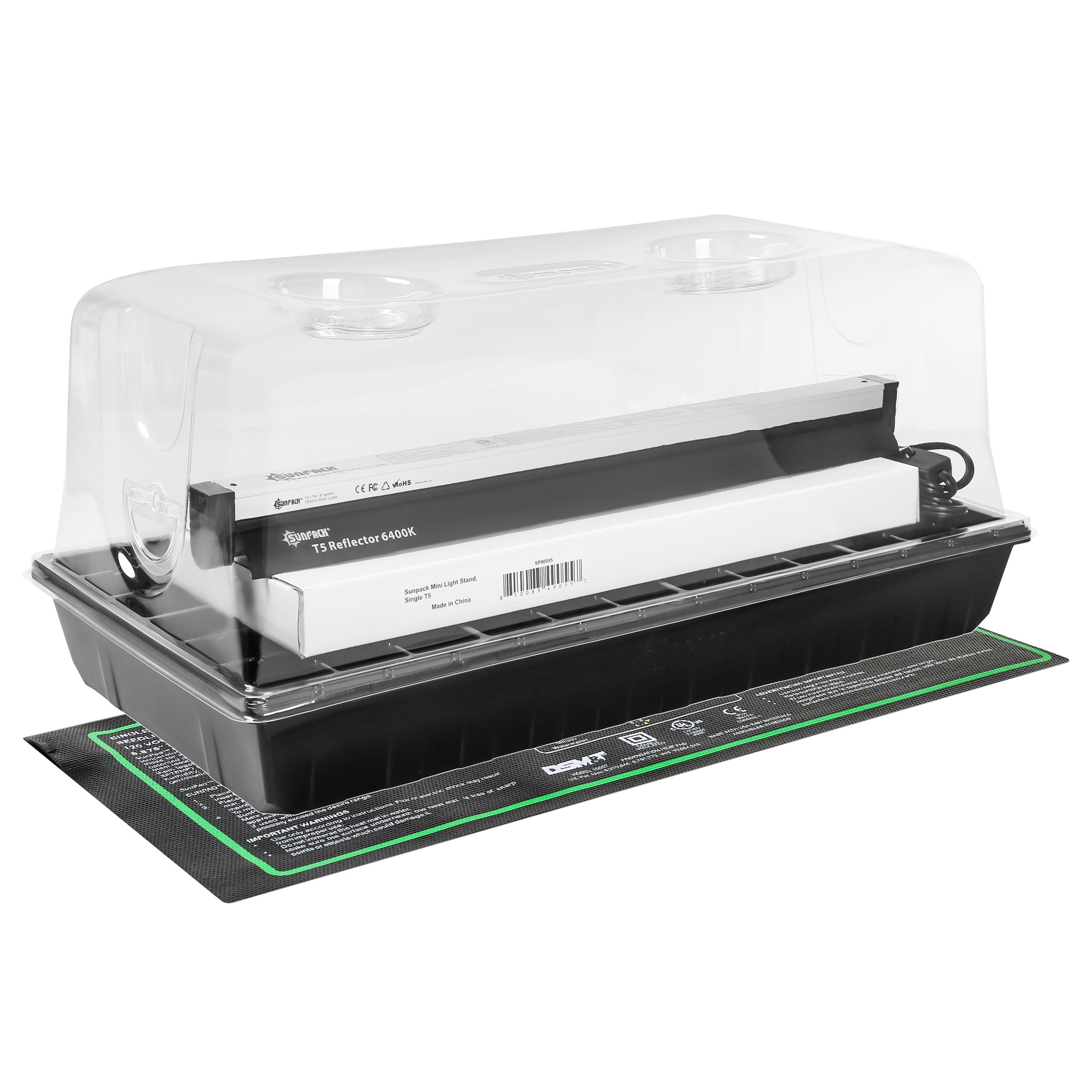SUNPACK T5HO Mini Greenhouse Kit — priced per each; minimum 6; multiples of 6
