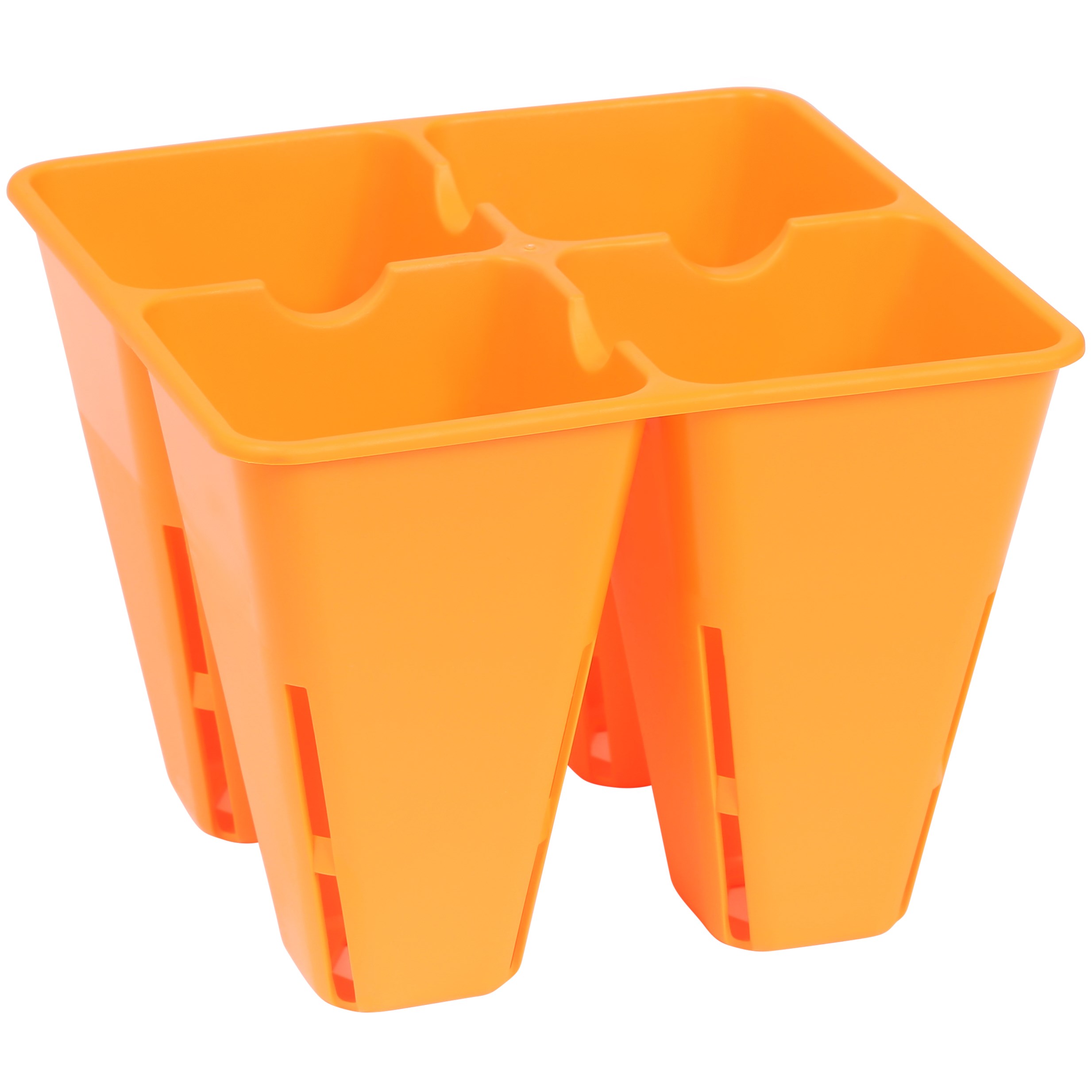 Sunpack 4 Cell Plug Tray Insert Orange — priced per each; minimum 32; multiples of 32