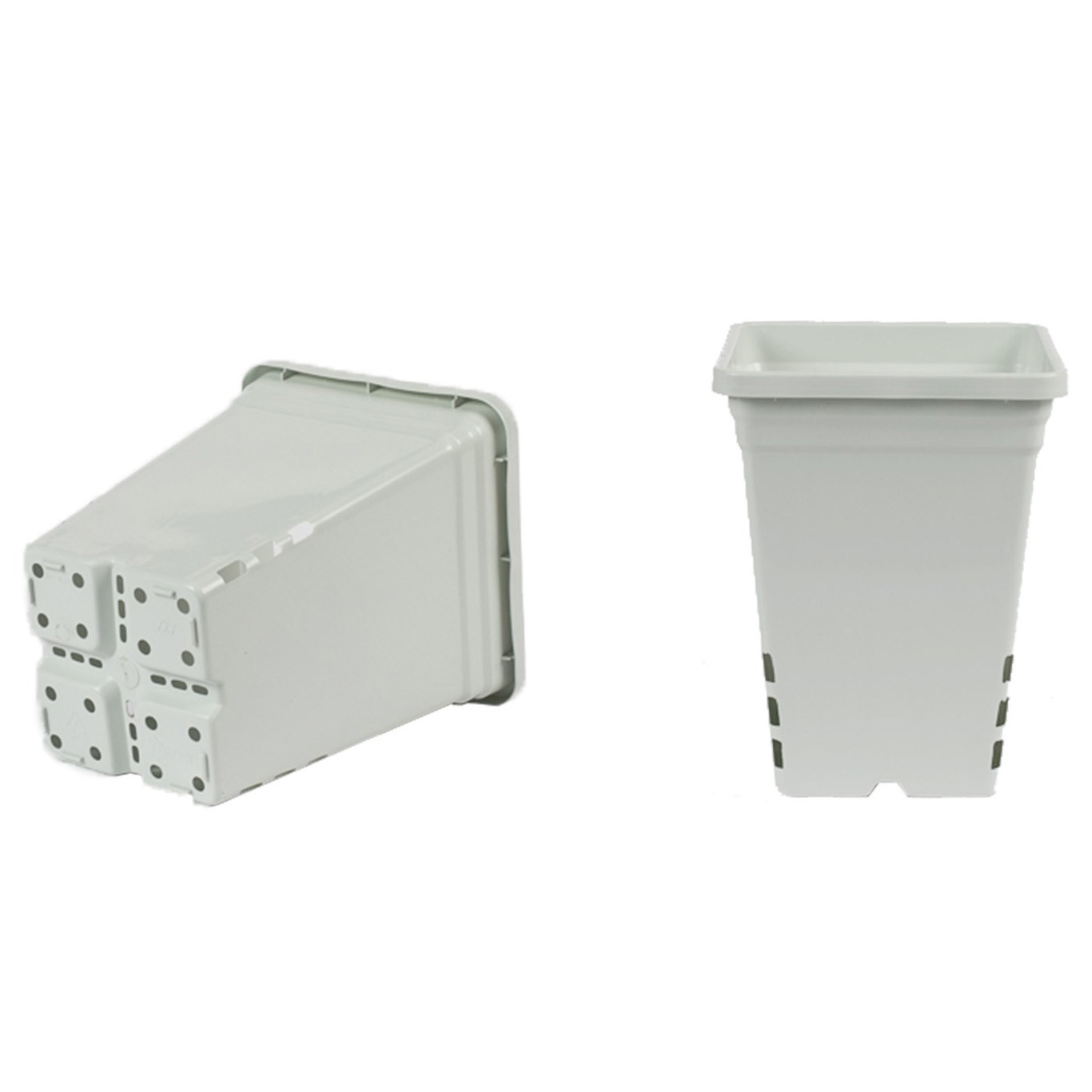 SunPack 7"x7" Square Pot, White 9" Tall — priced per each; minimum 50; multiples of 50
