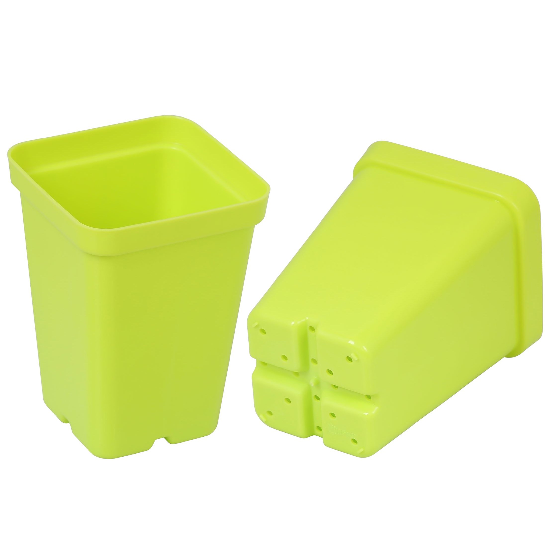 SunPack 2.5" Square Pot, Lime Green — priced per each; minimum 25; multiples of 25