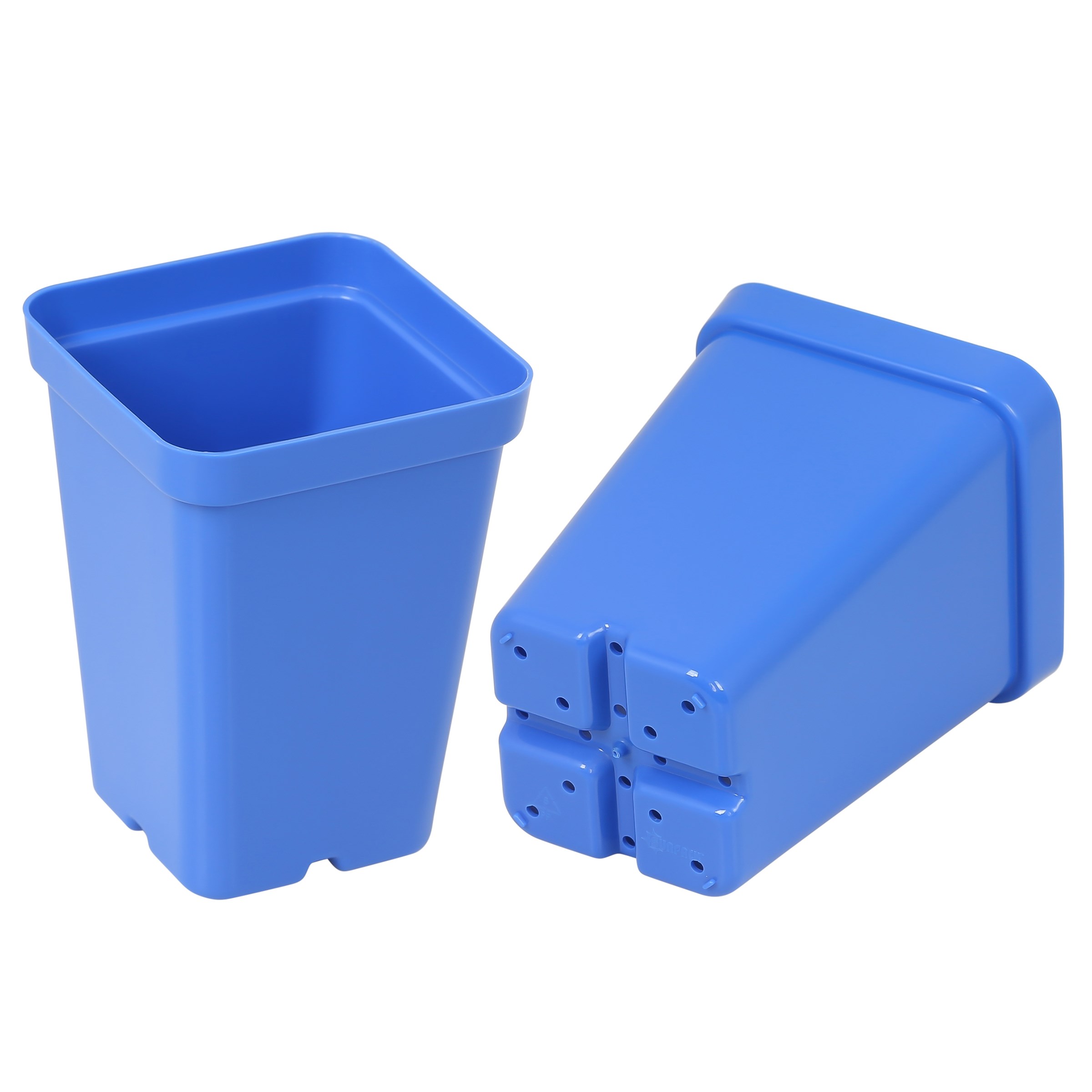 SunPack 2.5" Square Pot, Blue — priced per each; minimum 25; multiples of 25