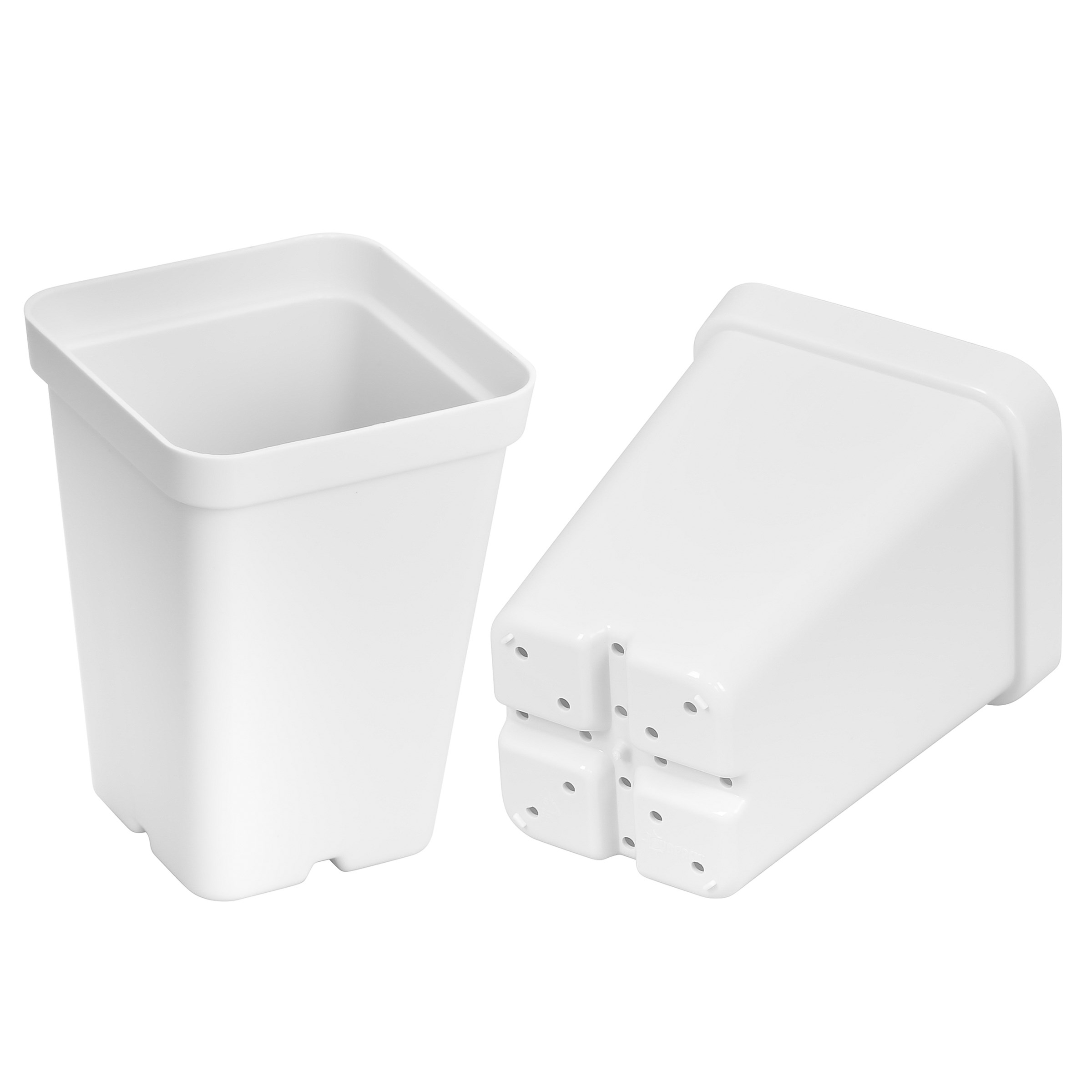 SunPack 2.5" Square Pot, White — priced per each; minimum 25; multiples of 25