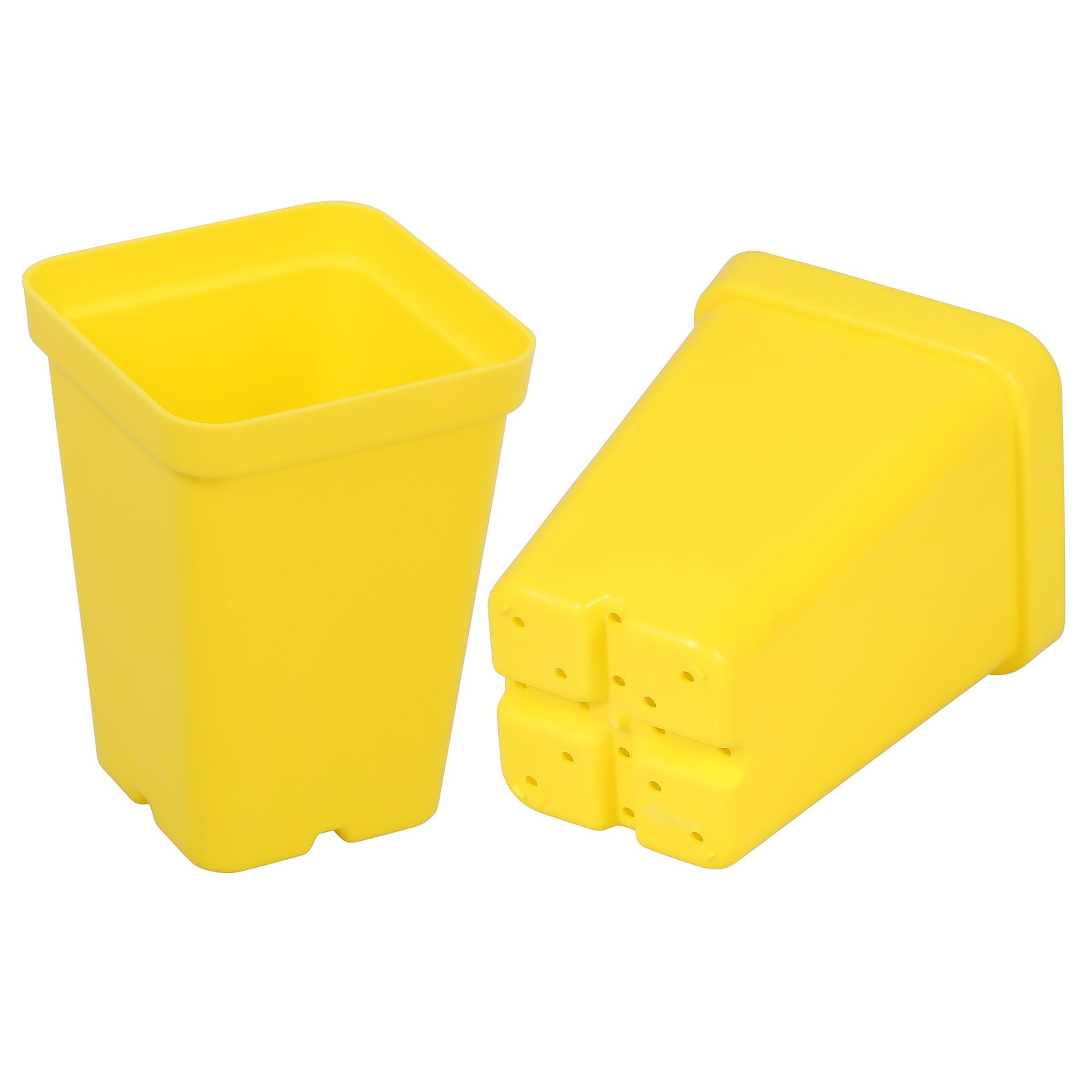 SunPack 2.5" Square Pot, Yellow — priced per each; minimum 25; multiples of 25