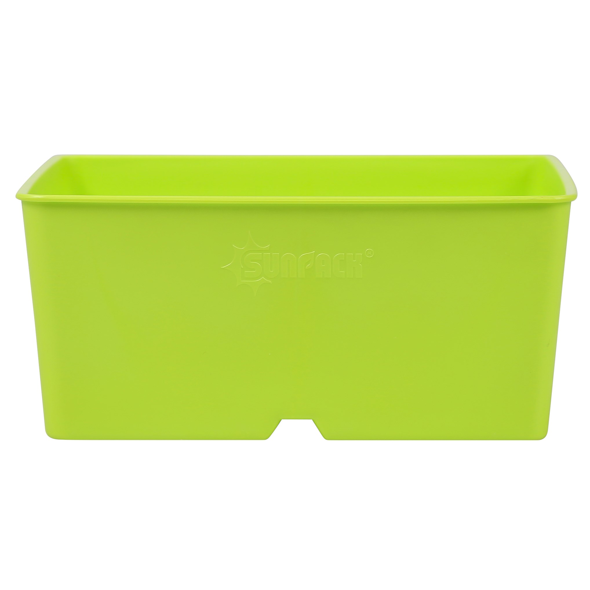 SunPack 5"x5" Heavy Duty Square Pot Lime Green — priced per each; minimum 50; multiples of 50