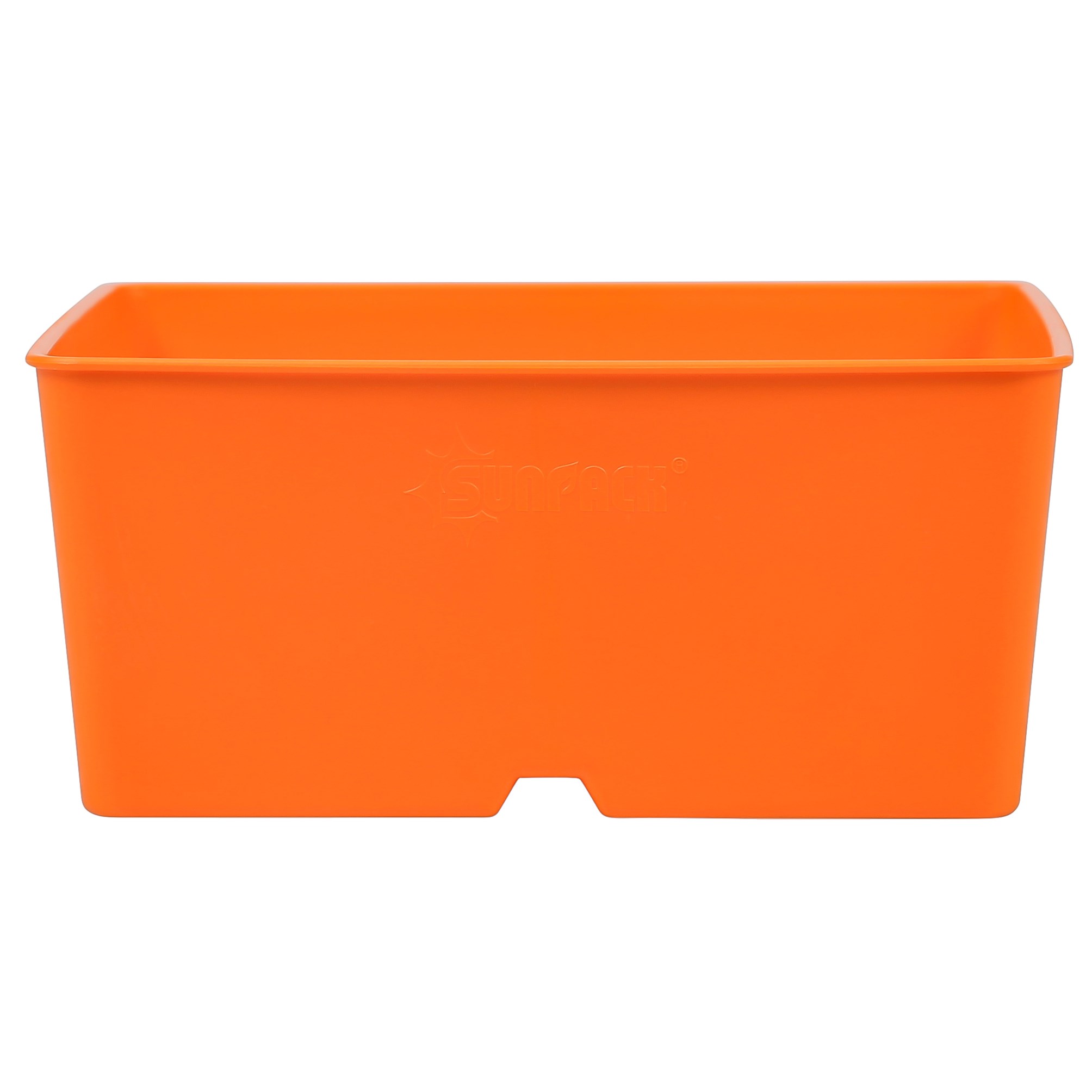 SunPack 5"x5" Heavy Duty Square Pot Orange — priced per each; minimum 50; multiples of 50