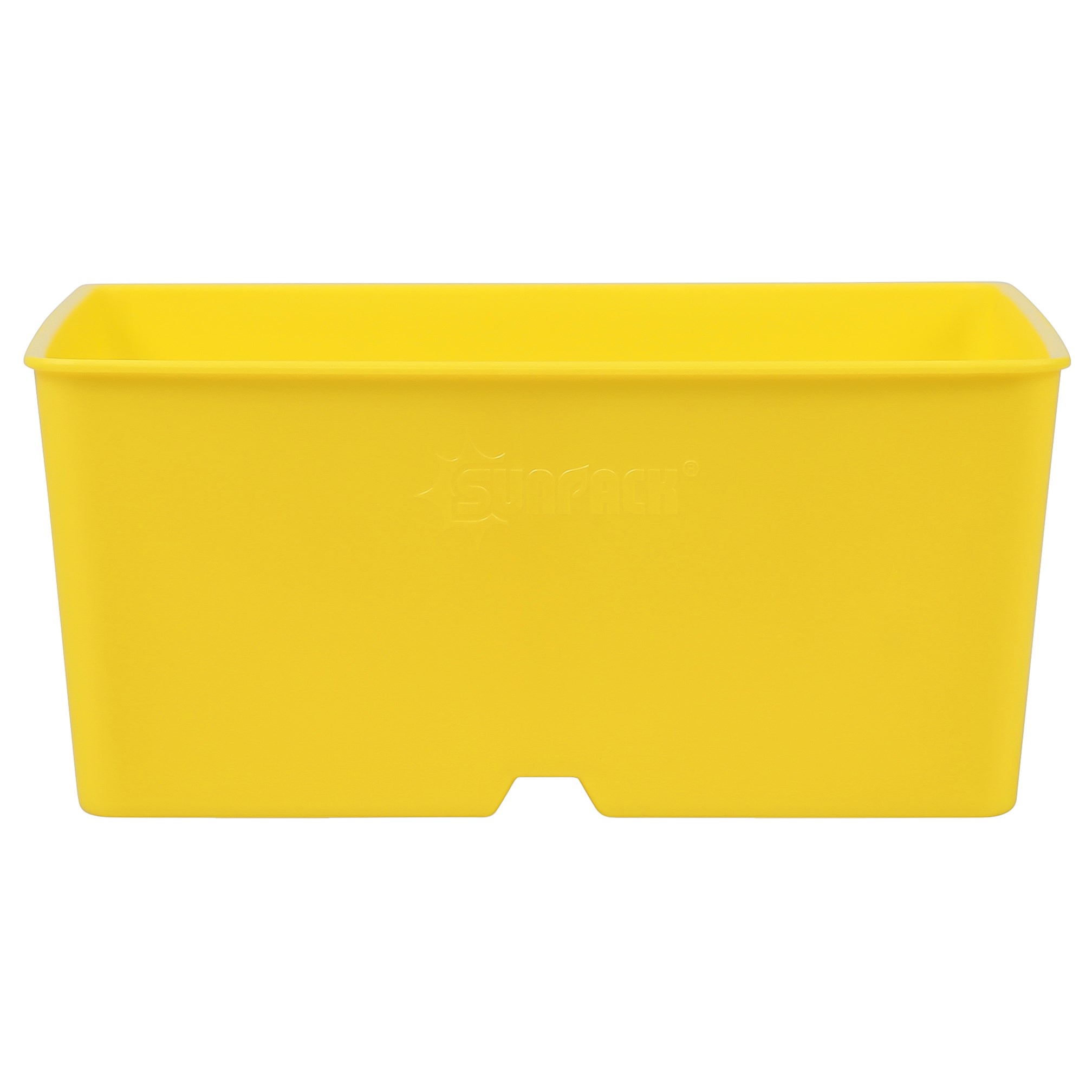 SunPack 5"x5" Heavy-Duty Square Pot Yellow — priced per each; minimum 50; multiples of 50