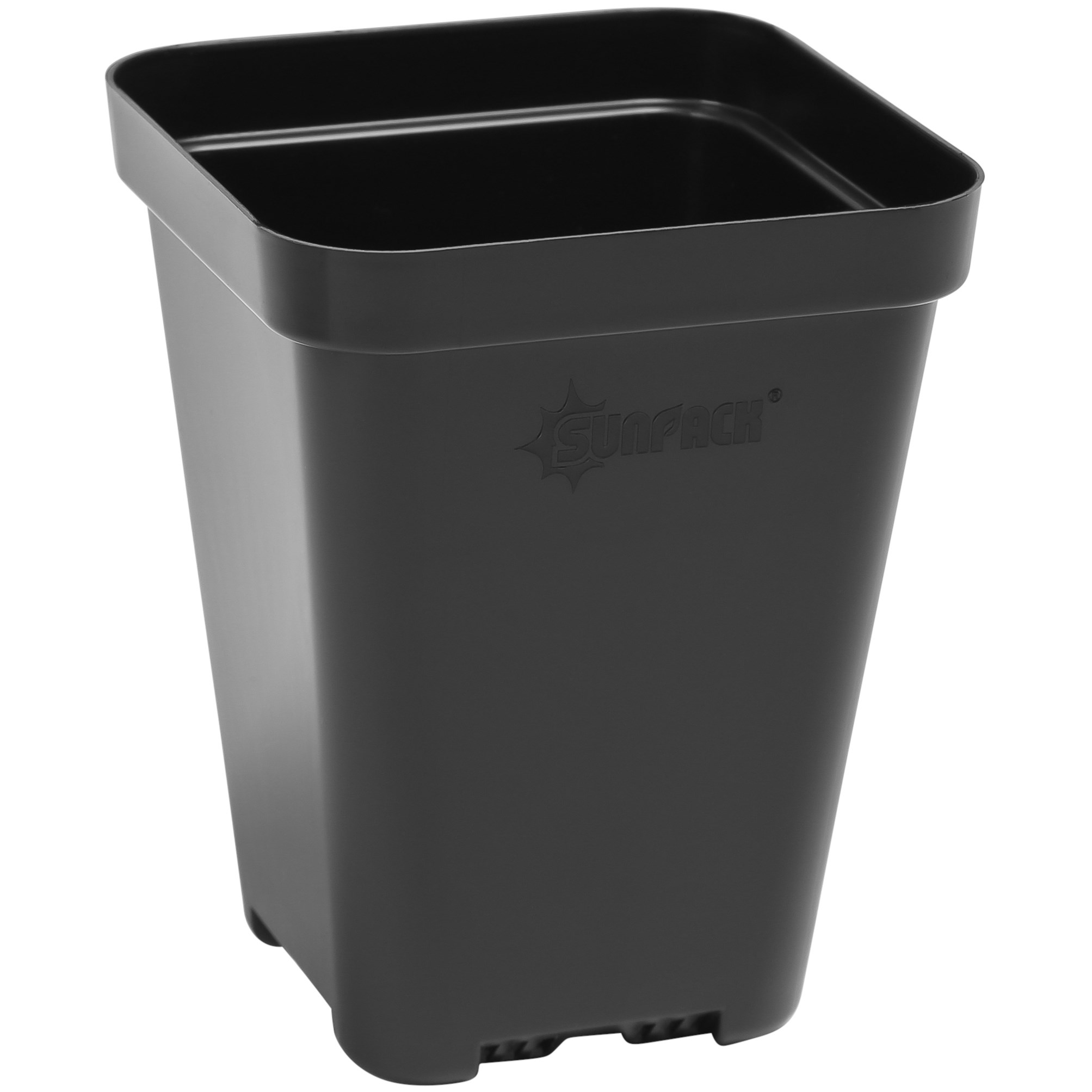 Sunpack 3.3" Heavy Duty Seed Starting Pots Square Black — priced per each; minimum 180; multiples of 180