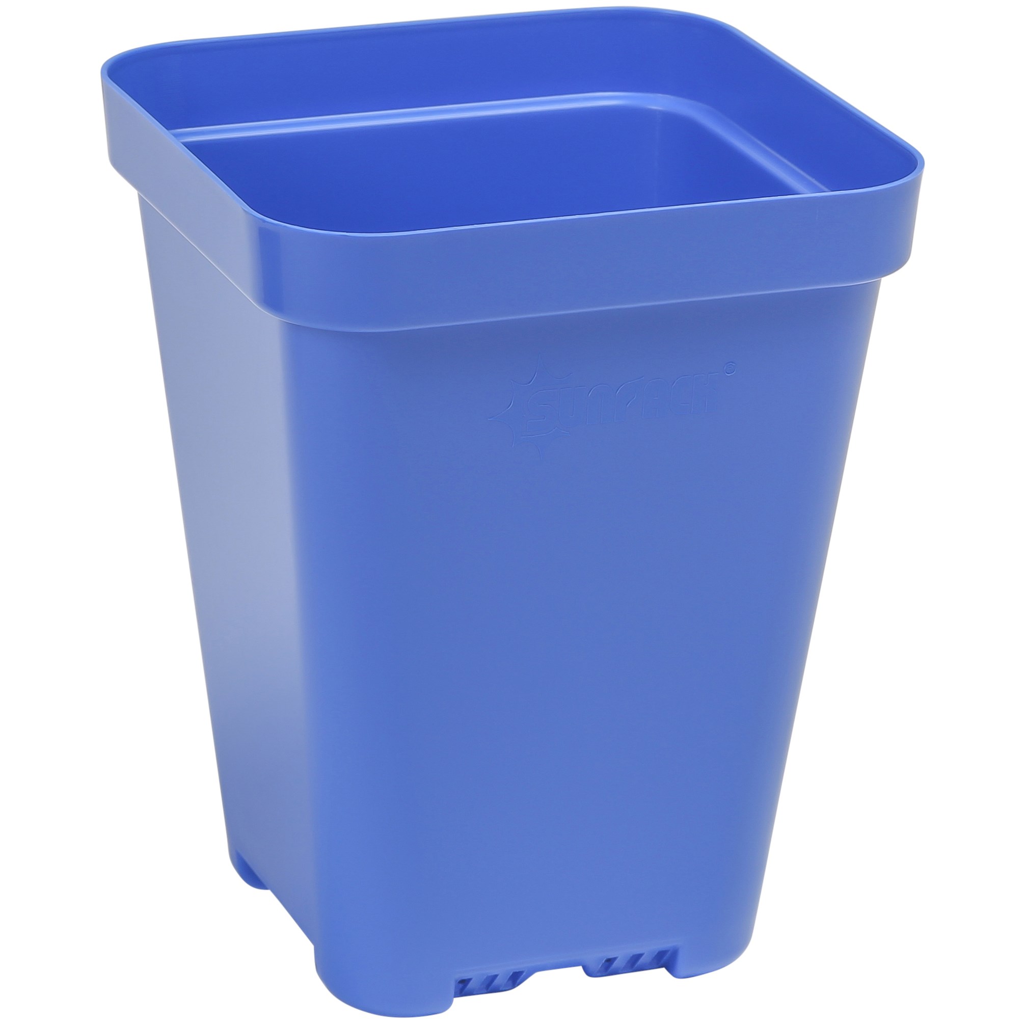 Sunpack 3.3" Heavy Duty Seed Starting Pots Square Blue — priced per each; minimum 180; multiples of 180