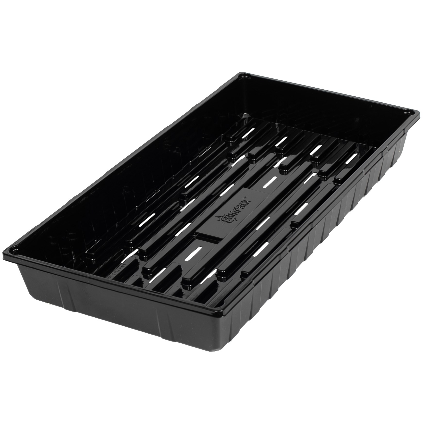 SunPack 10"x20" Extra Strength Tray I.D. Black w/Holes