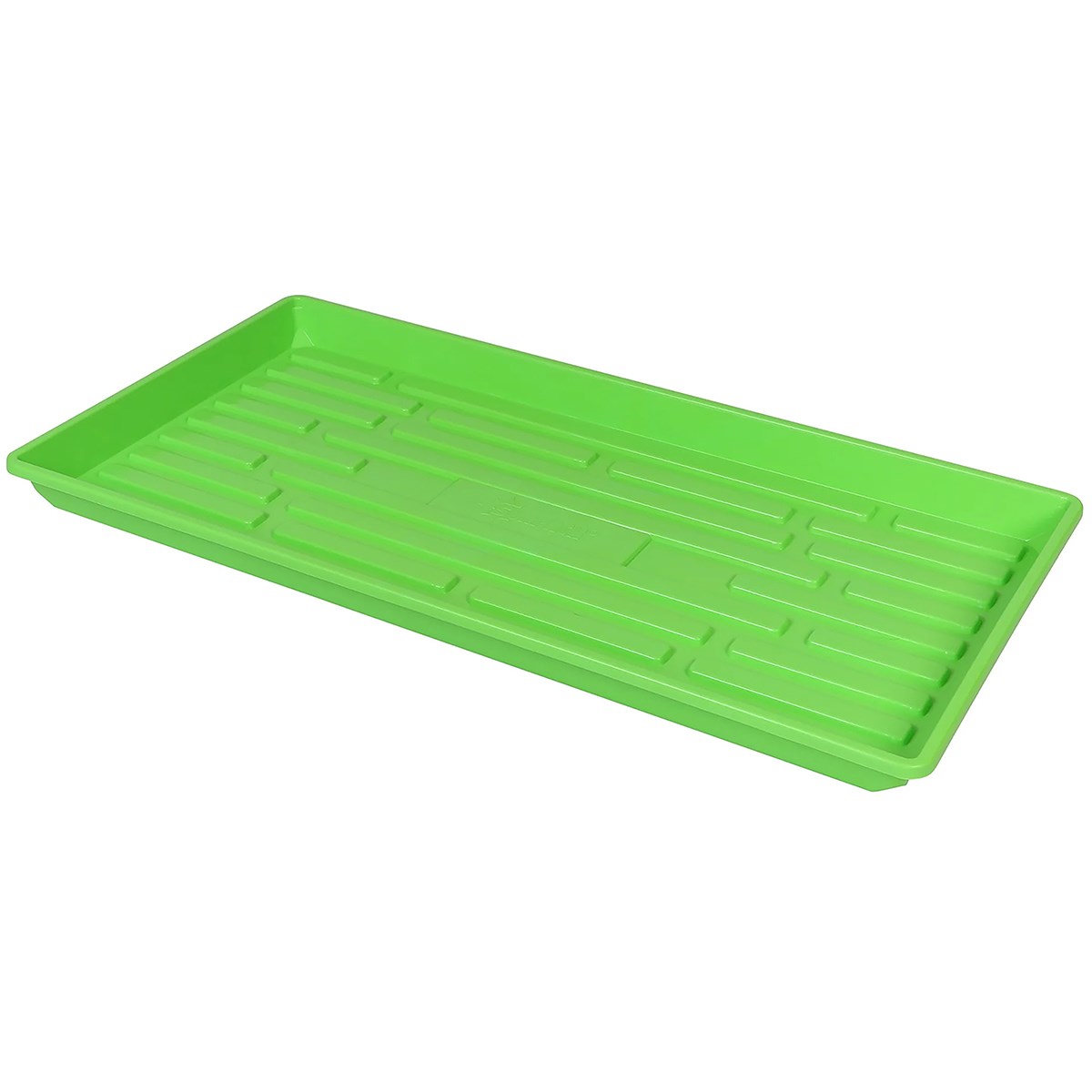 SunPack 1020 Heavy Duty Shallow Tray, No Holes, Green — priced per each; minimum 5; multiples of 5