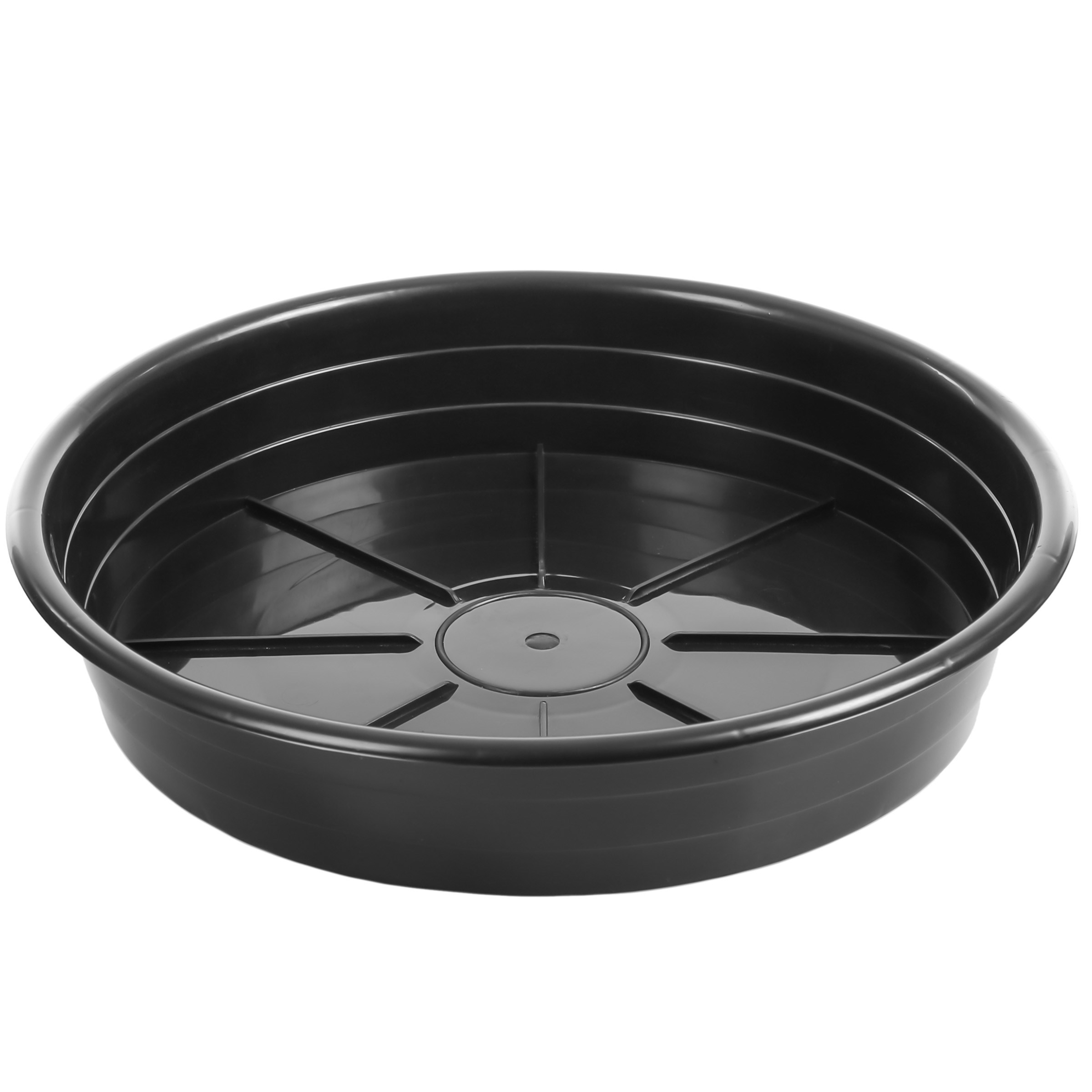 SunPack 8" Premium Saucer Black — priced per each; minimum 25; multiples of 25