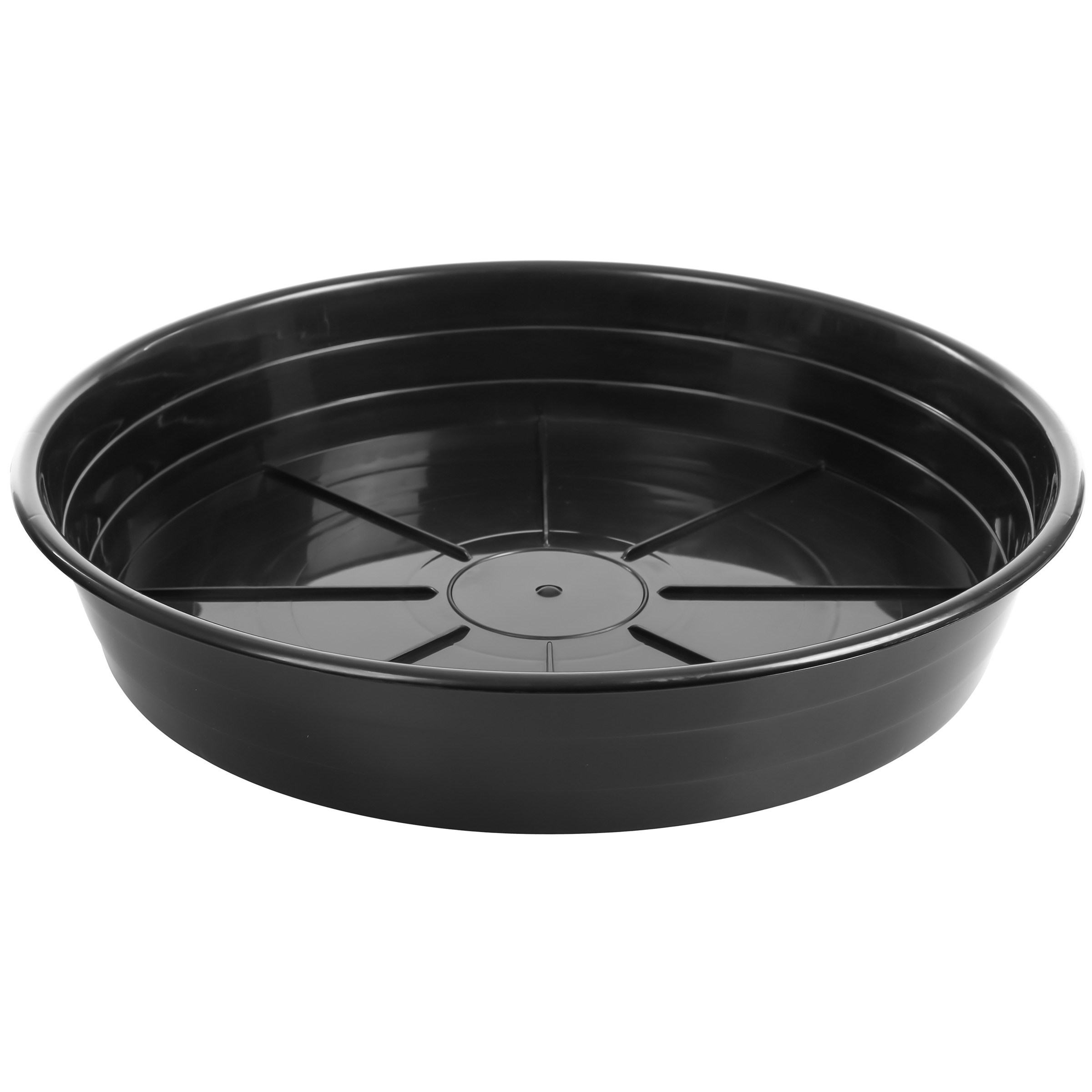 SunPack 14" Premium Saucer, Black — priced per each; minimum 10; multiples of 10