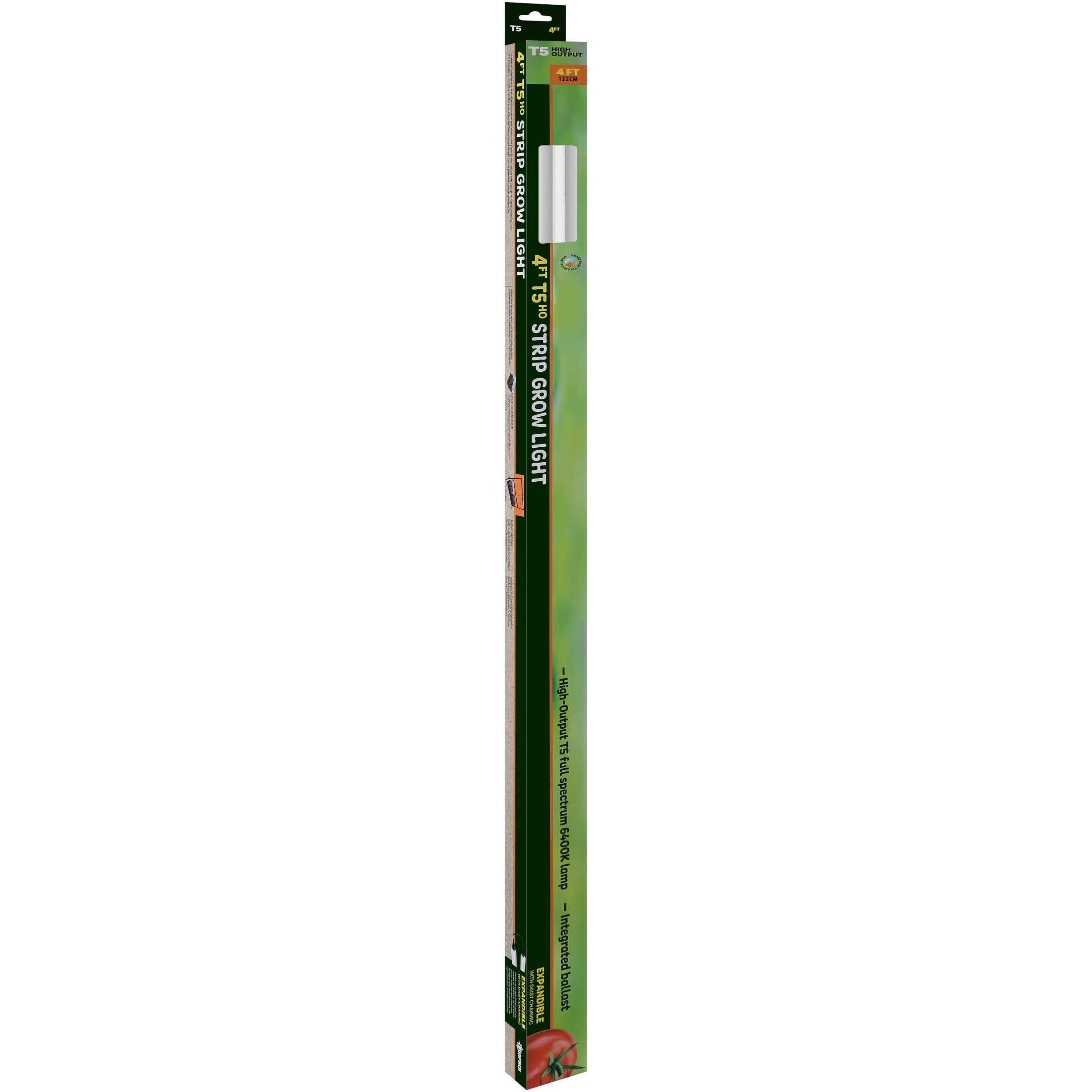 SunPack 4' T5Ho 54W 6400K w/Reflector, Hanging Hardware & Power Cord