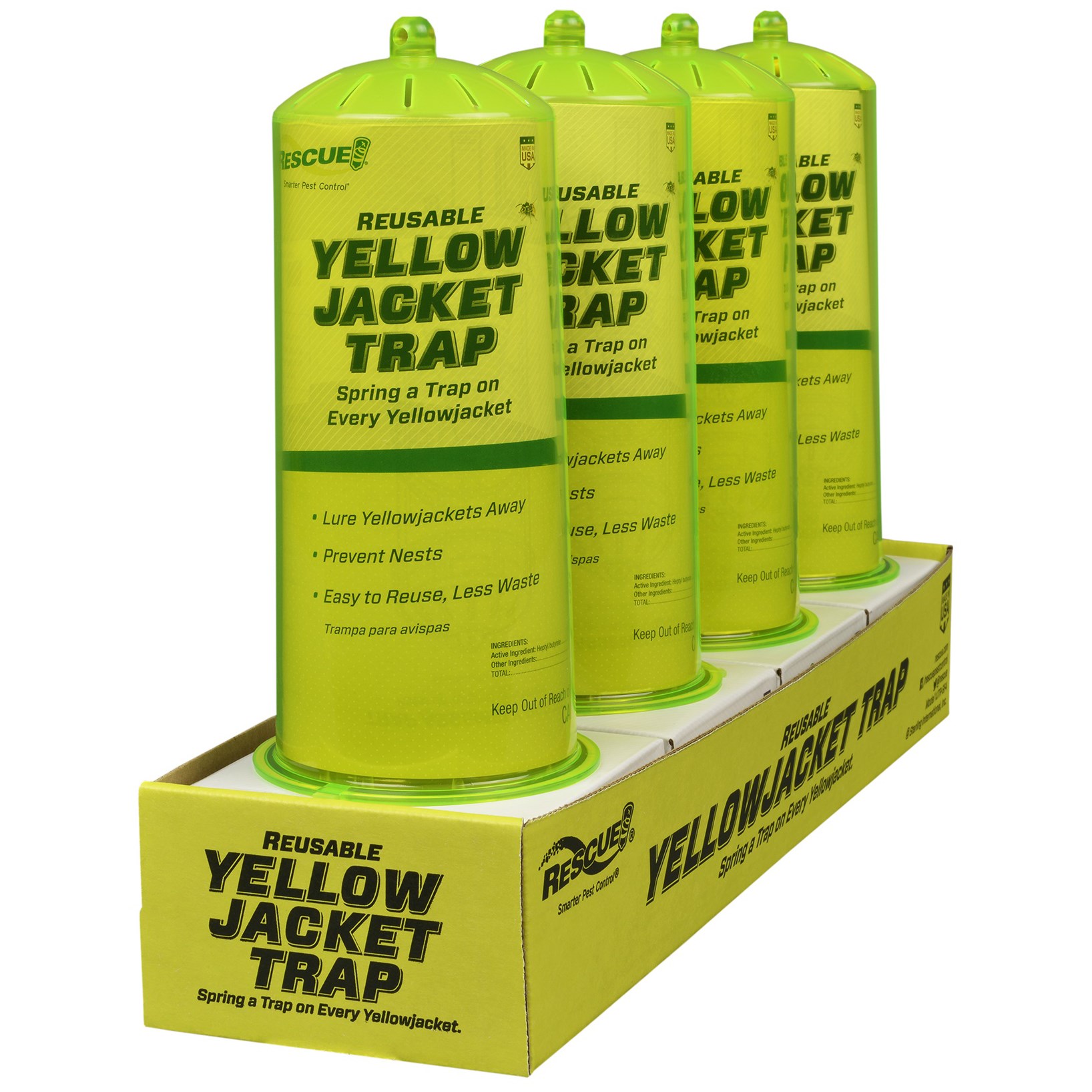 Rescue Reusable Yellowjacket Trap & Attractant — priced per each; minimum 4; multiples of 4