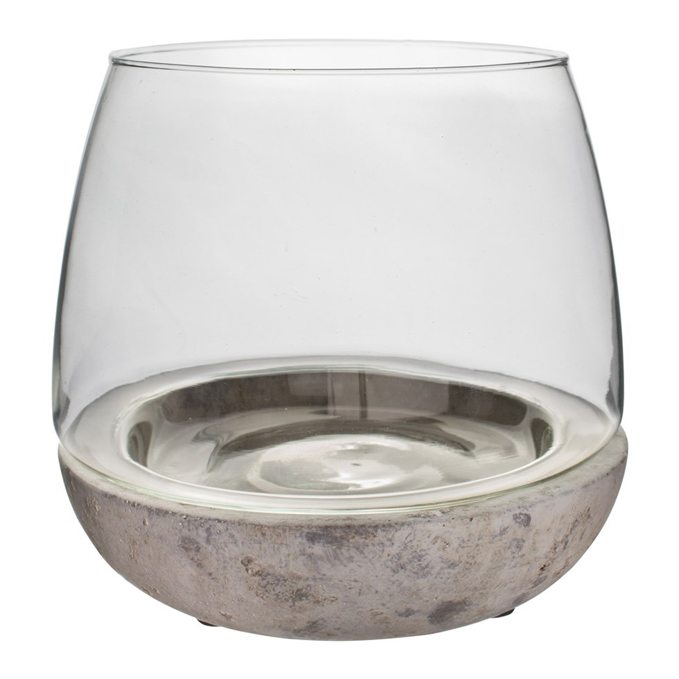 SSI 6.75"x6" Cement Glass Terrarium — priced per each; minimum 6; multiples of 6
