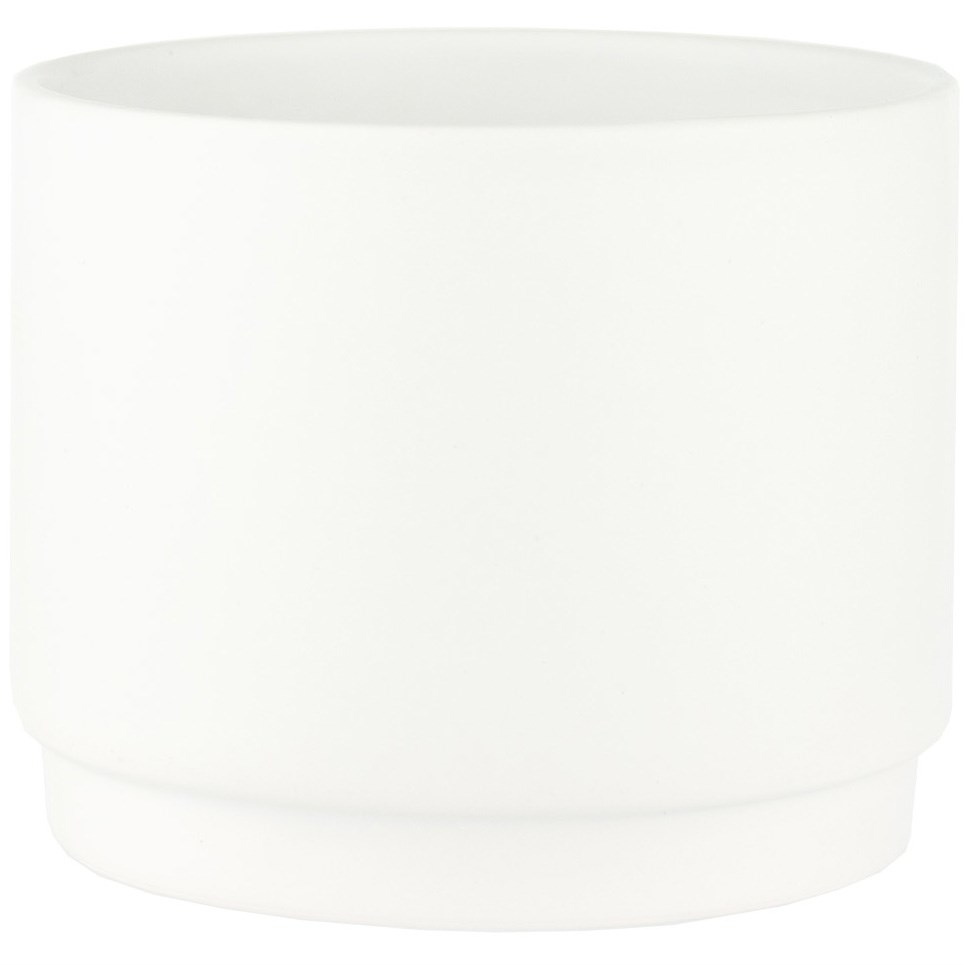 SSI 5"x4.1" Stepped Planter Matte White — priced per each; minimum 12; multiples of 12
