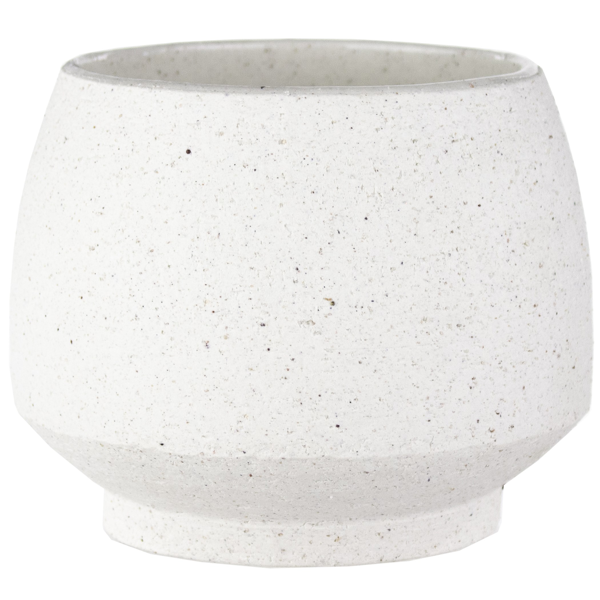 SSI 4" Stoneware Tapered Pot White