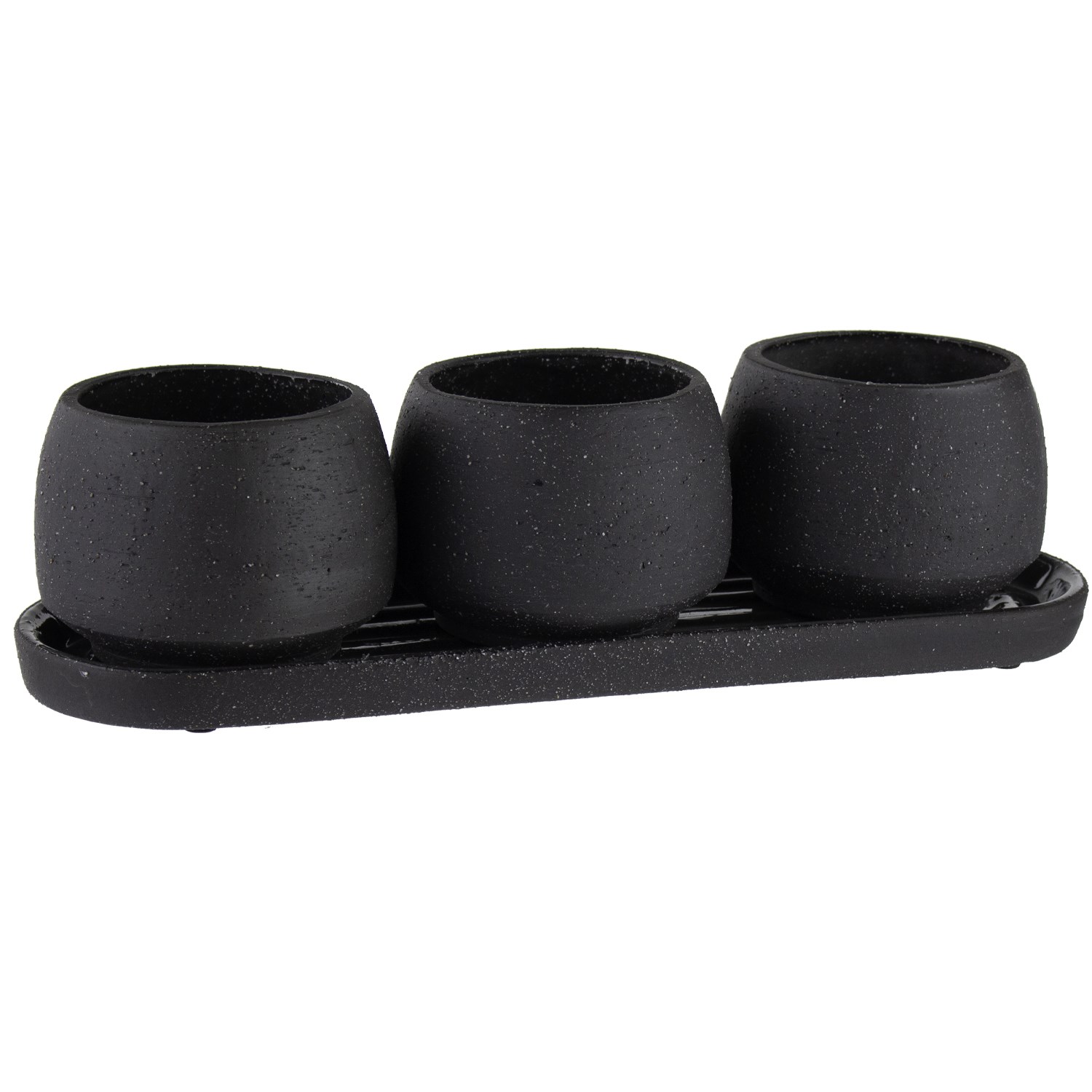 SSI Stoneware Trio Assortment Charcoal — priced per each; minimum 2; multiples of 2