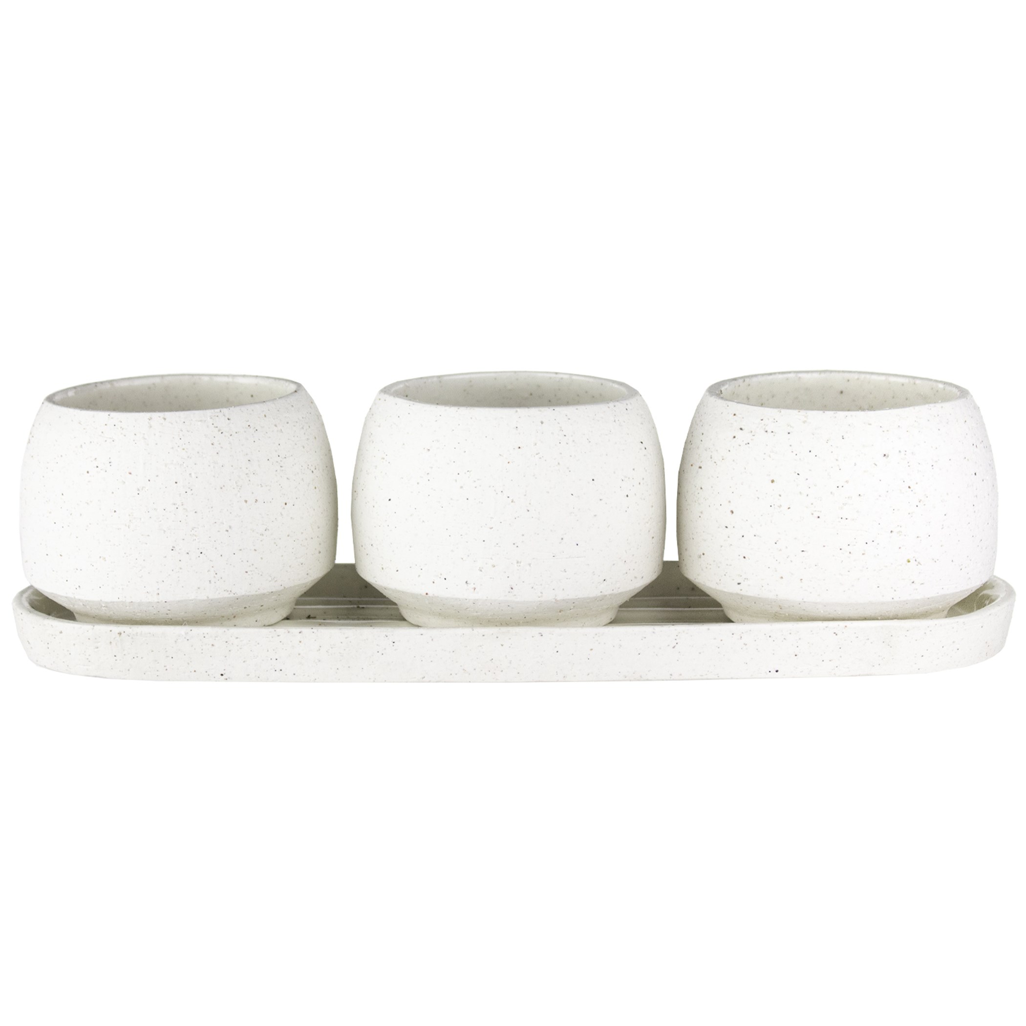 SSI Stoneware Trio Assortment White — priced per each; minimum 2; multiples of 2