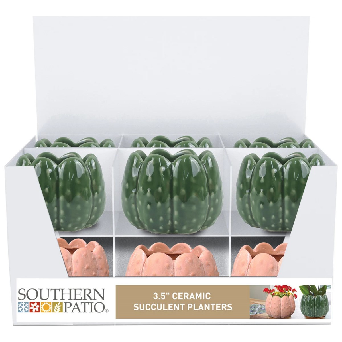 Southern Patio Small Wilder Cactus Succulent Planter Tray